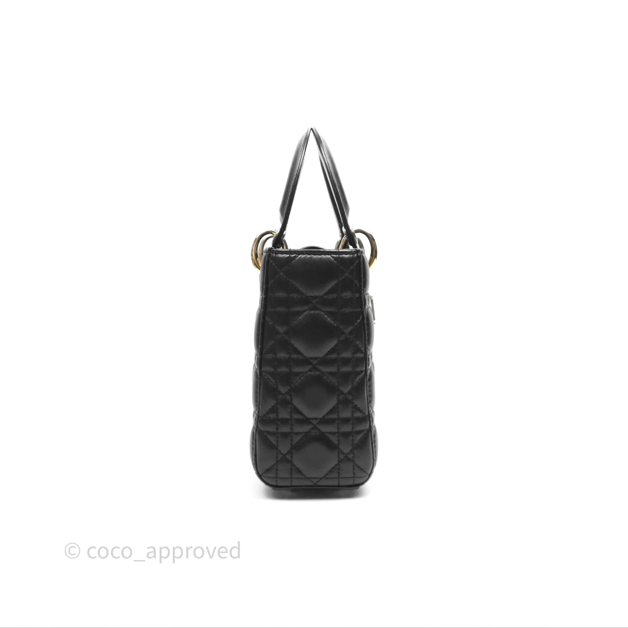 Christian Dior Small Lady Dior My ABCDior Black Cannage Lambskin