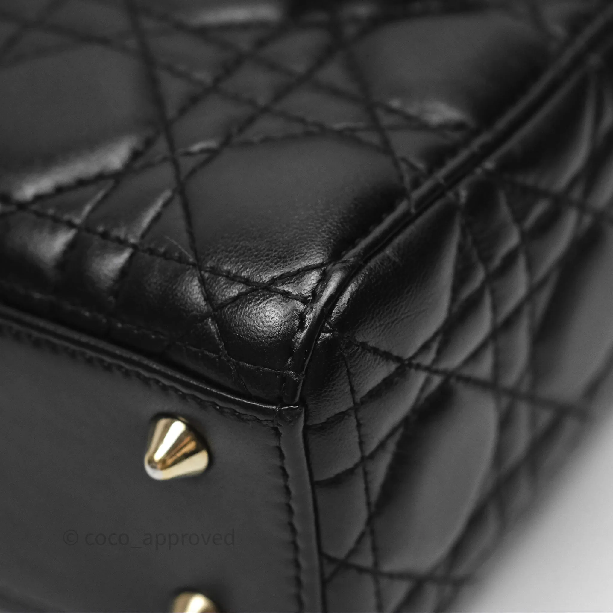 Christian Dior Small Lady Dior My ABCDior Black Cannage Lambskin