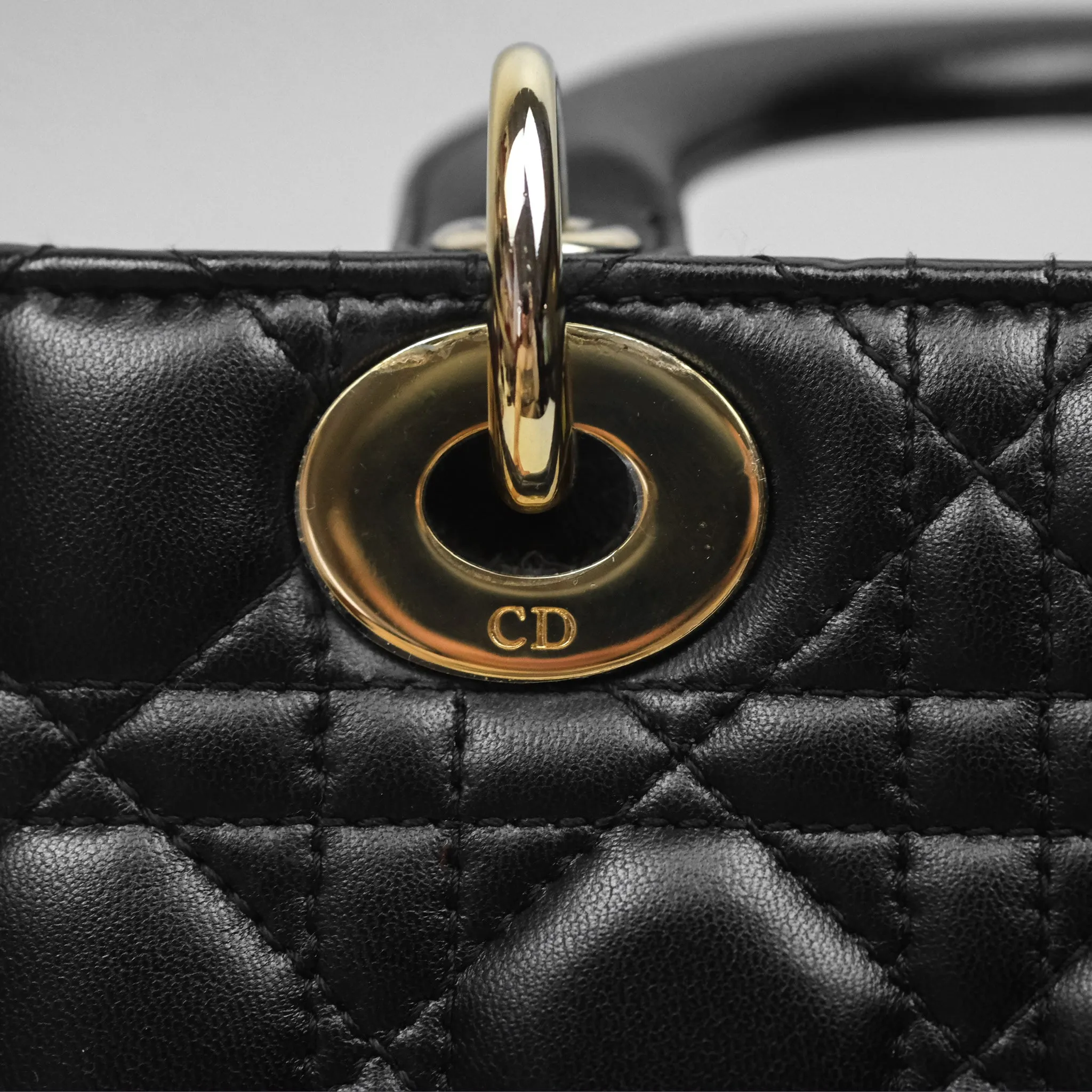 Christian Dior Small Lady Dior My ABCDior Black Cannage Lambskin