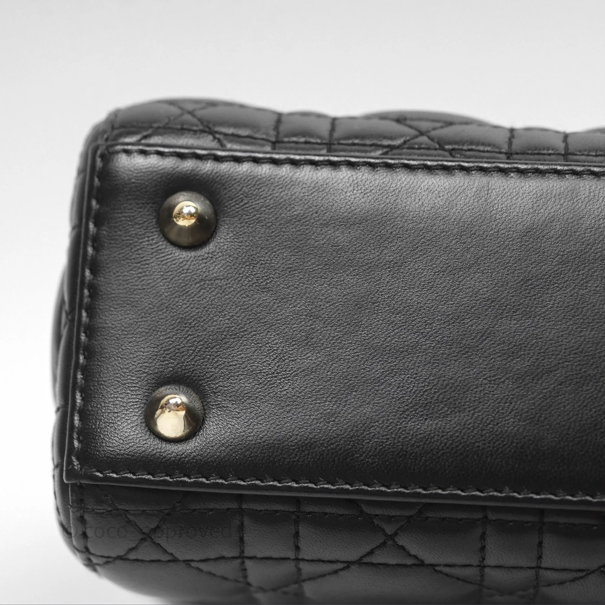 Christian Dior Small Lady Dior My ABCDior Black Cannage Lambskin