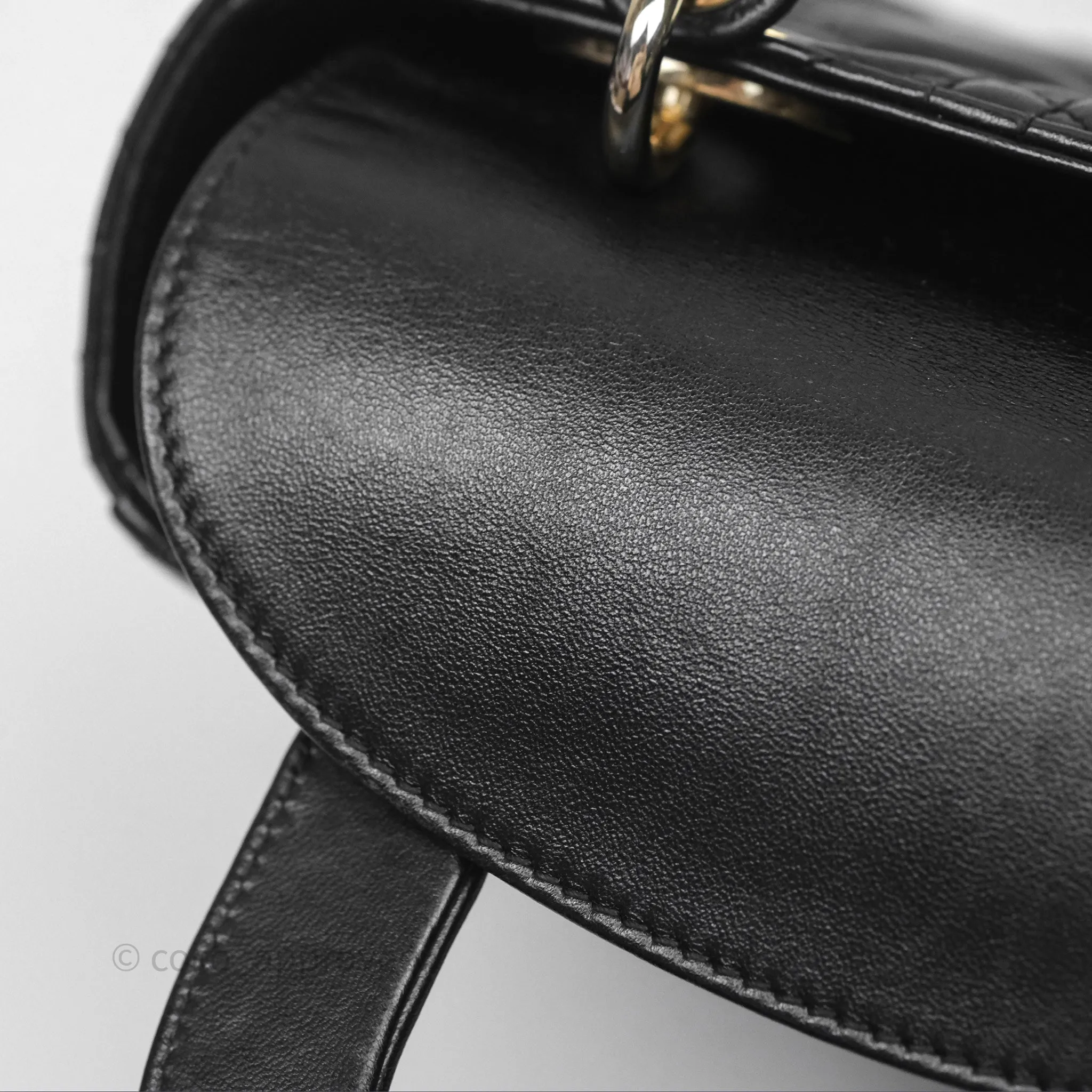 Christian Dior Small Lady Dior My ABCDior Black Cannage Lambskin