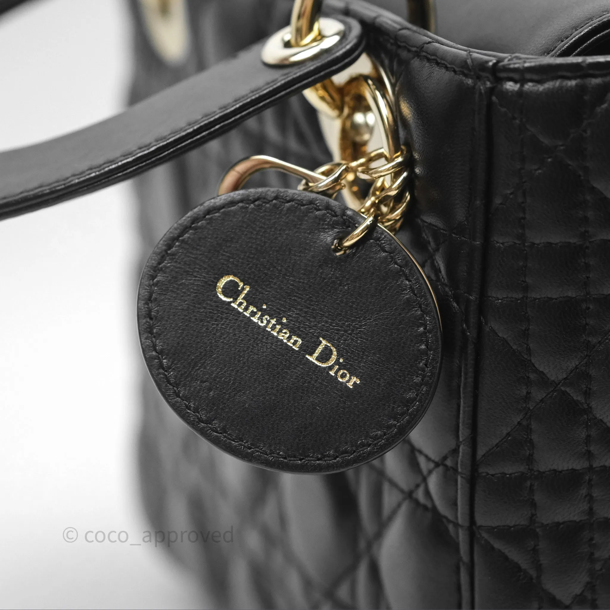 Christian Dior Small Lady Dior My ABCDior Black Cannage Lambskin