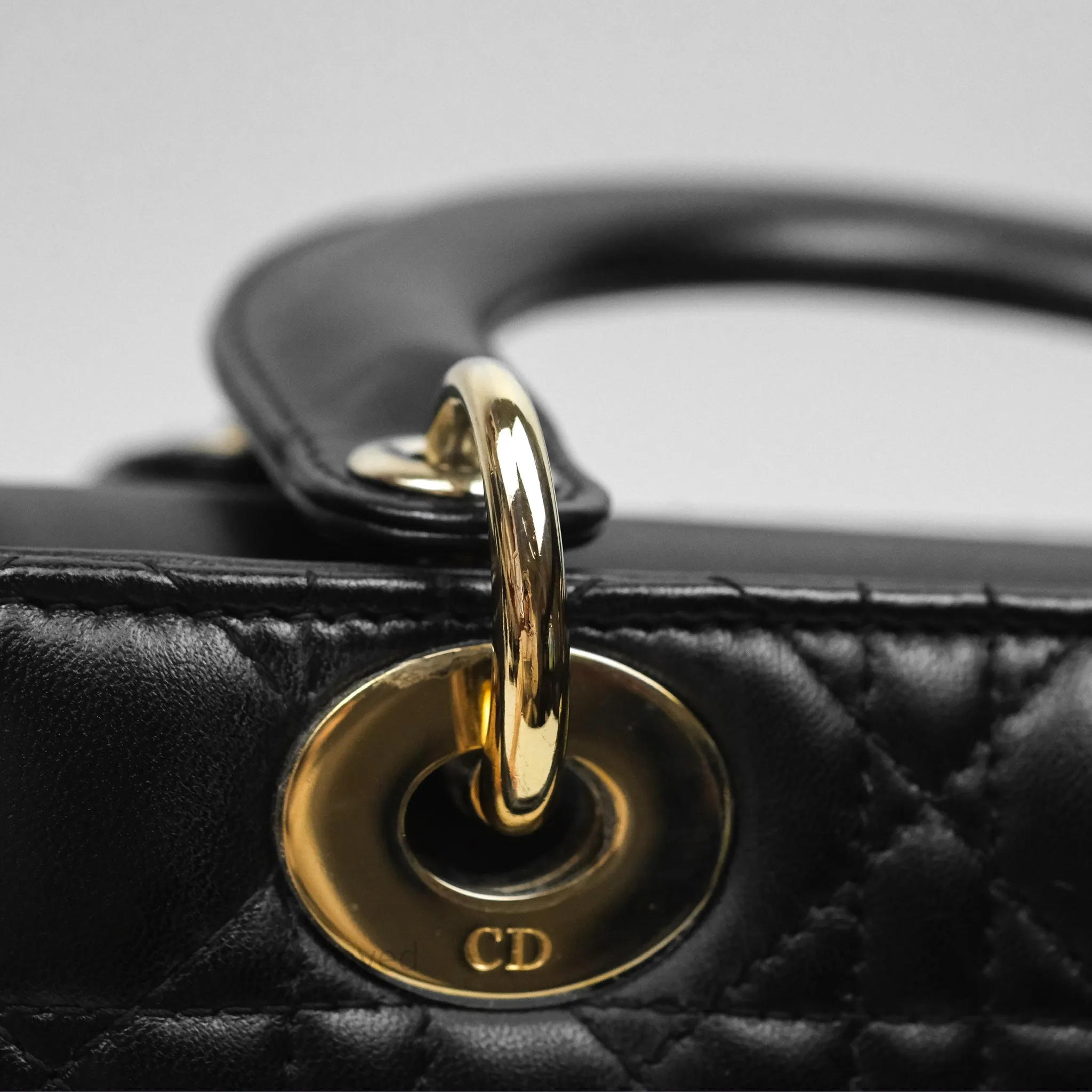 Christian Dior Small Lady Dior My ABCDior Black Cannage Lambskin