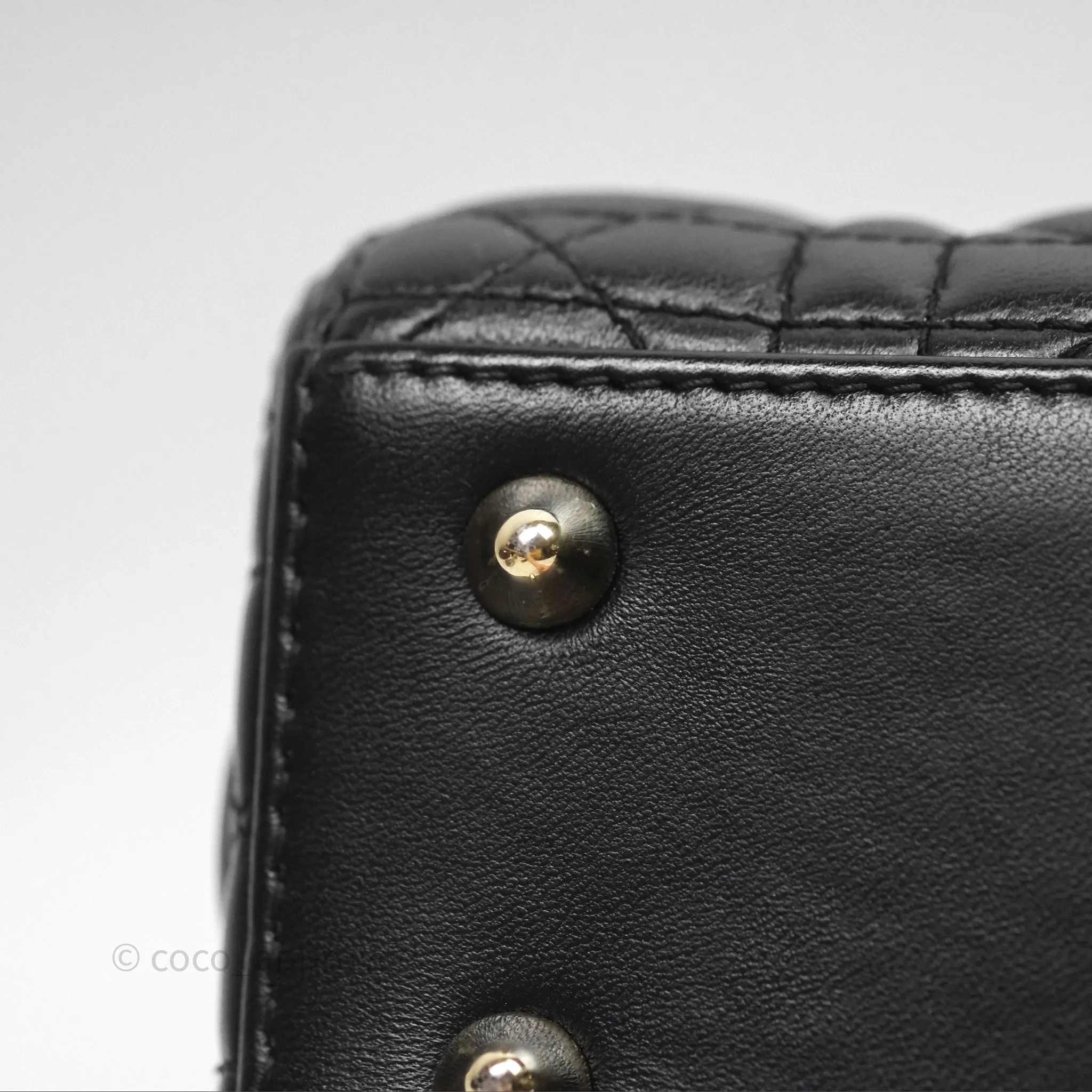Christian Dior Small Lady Dior My ABCDior Black Cannage Lambskin