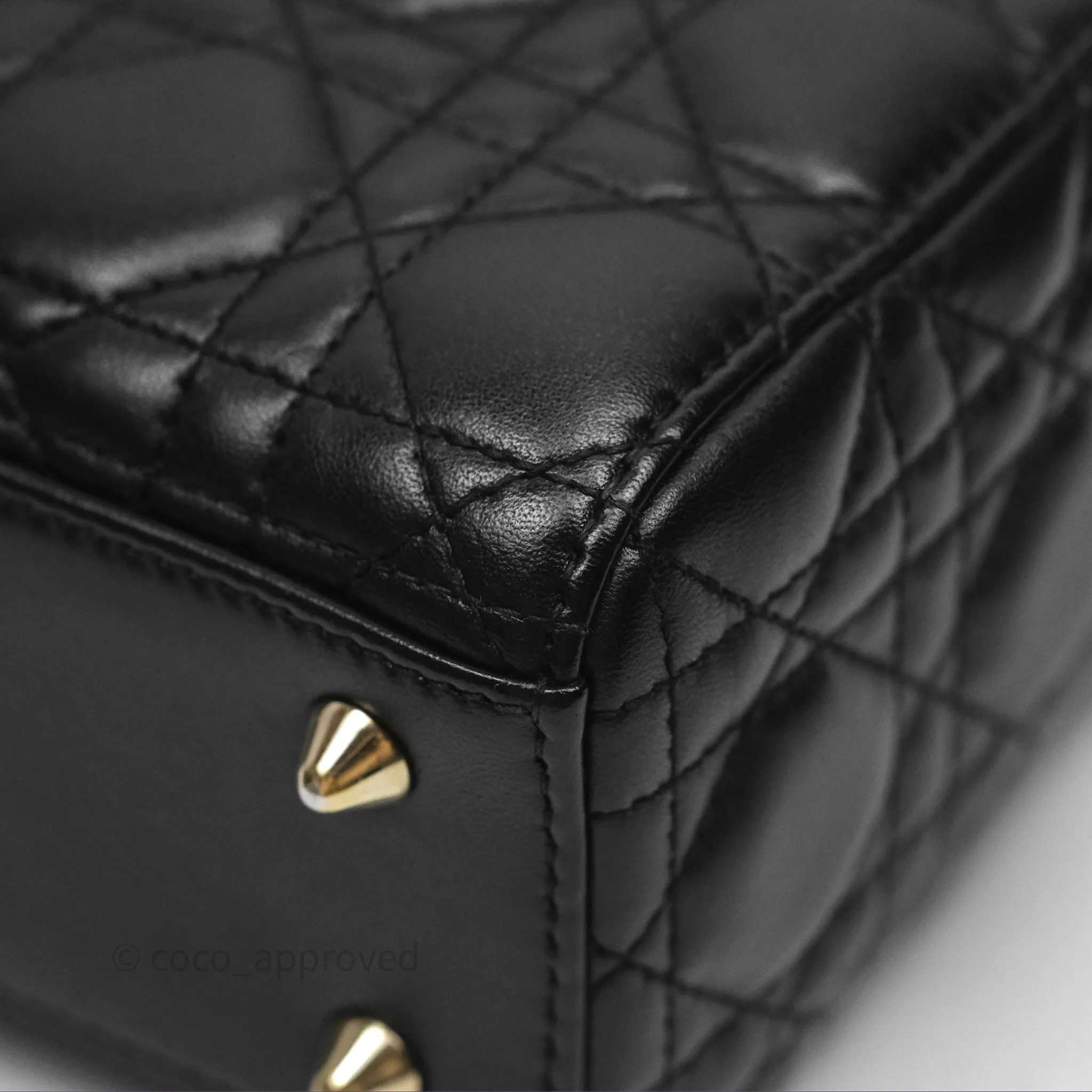 Christian Dior Small Lady Dior My ABCDior Black Cannage Lambskin
