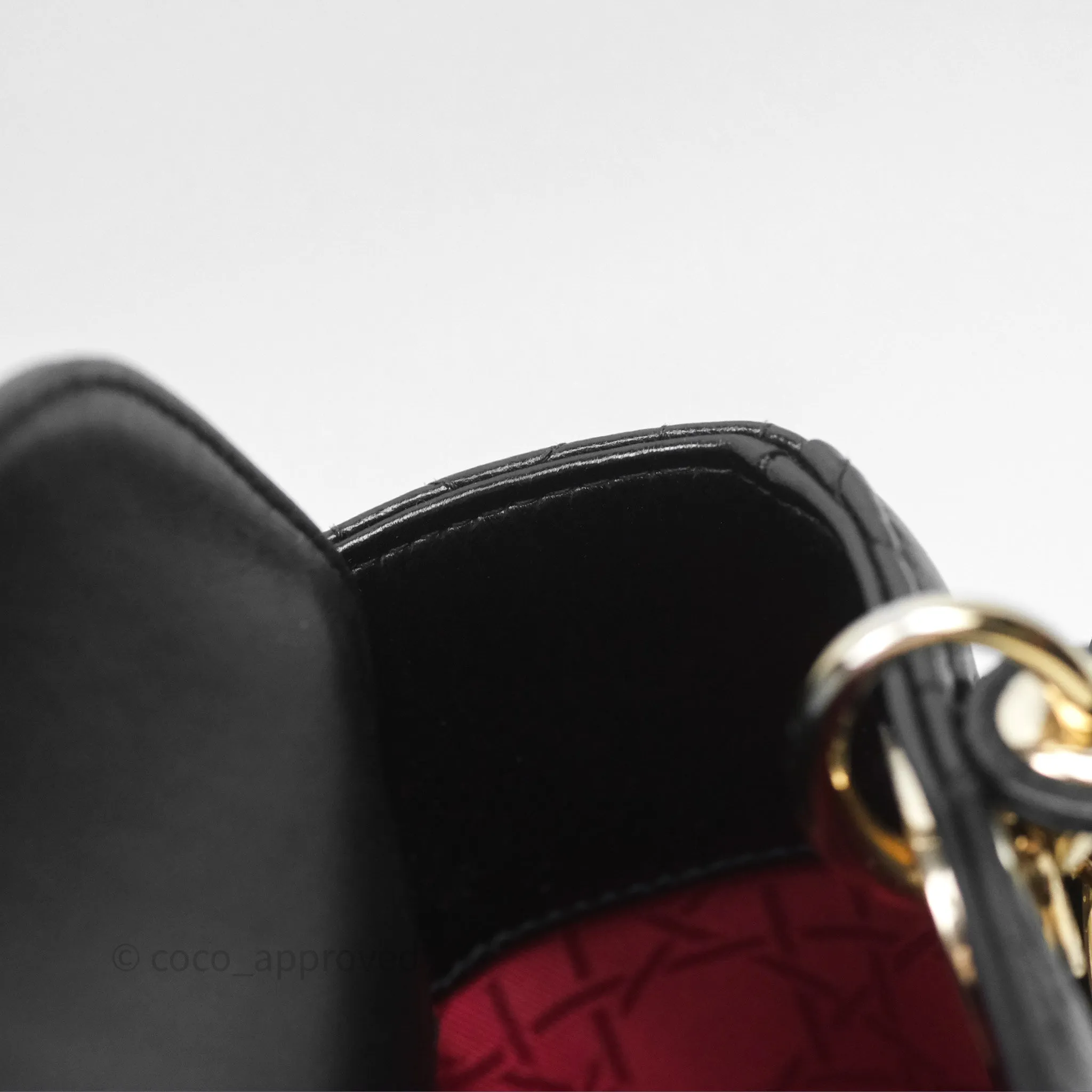 Christian Dior Small Lady Dior My ABCDior Black Cannage Lambskin