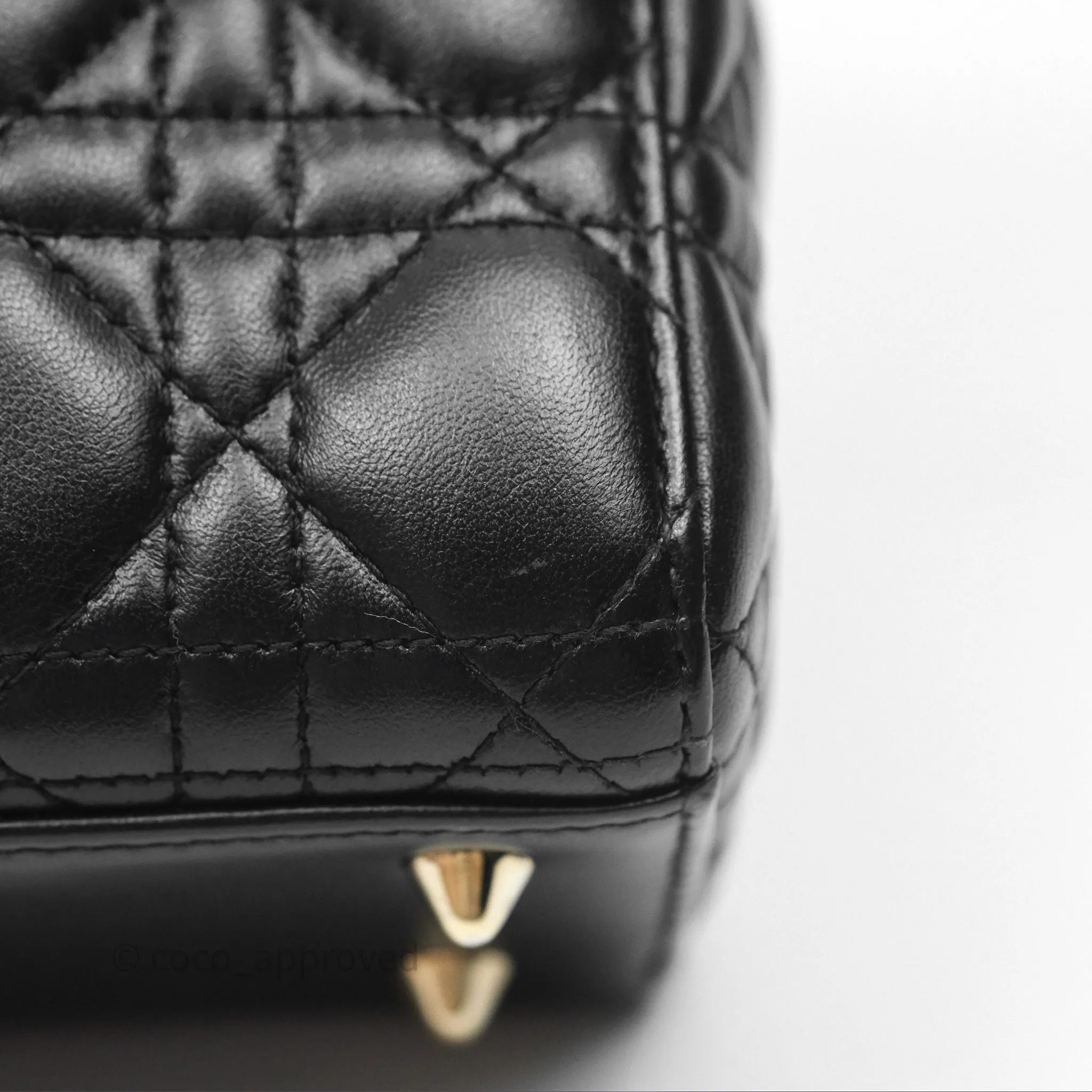 Christian Dior Small Lady Dior My ABCDior Black Cannage Lambskin