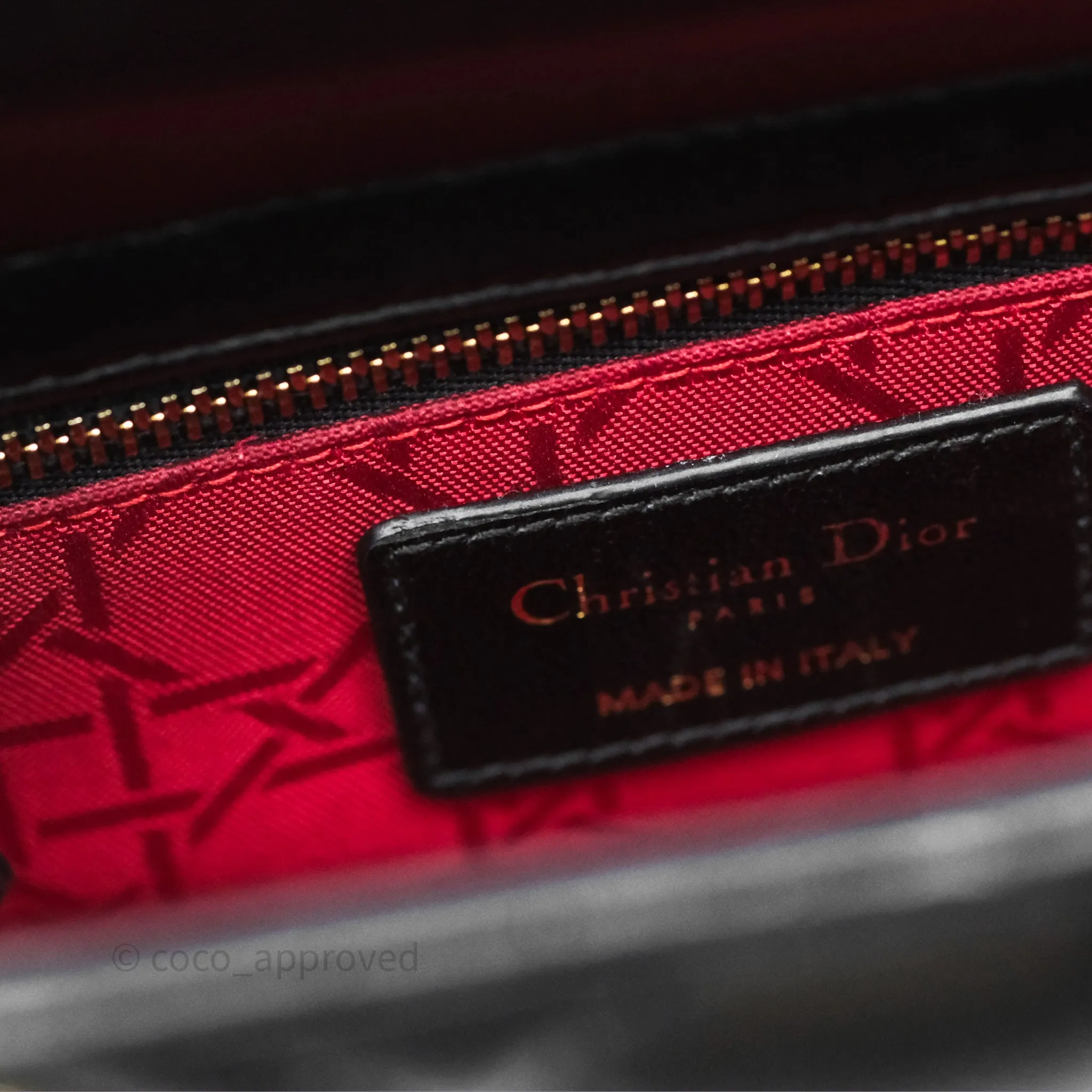 Christian Dior Small Lady Dior My ABCDior Black Cannage Lambskin