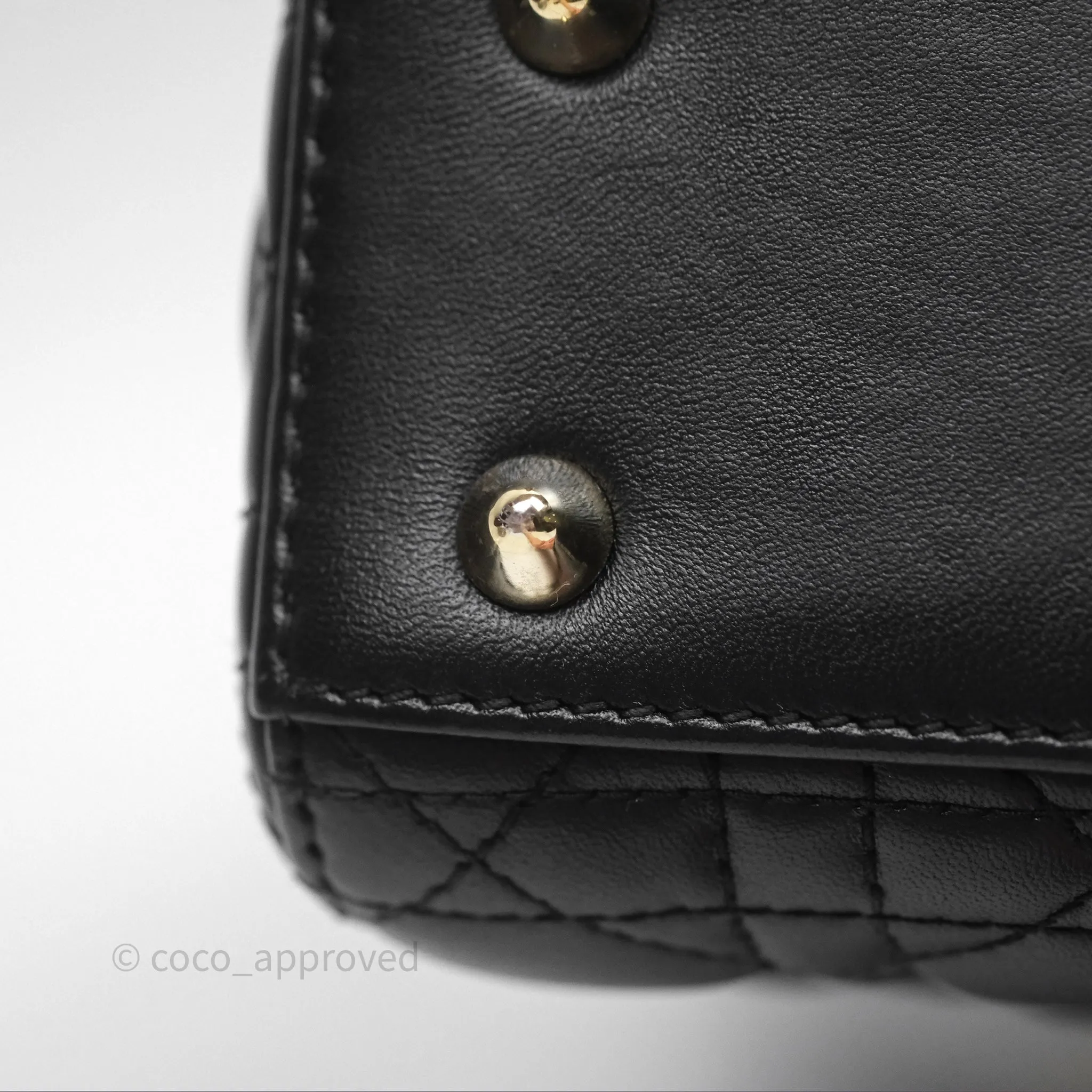 Christian Dior Small Lady Dior My ABCDior Black Cannage Lambskin