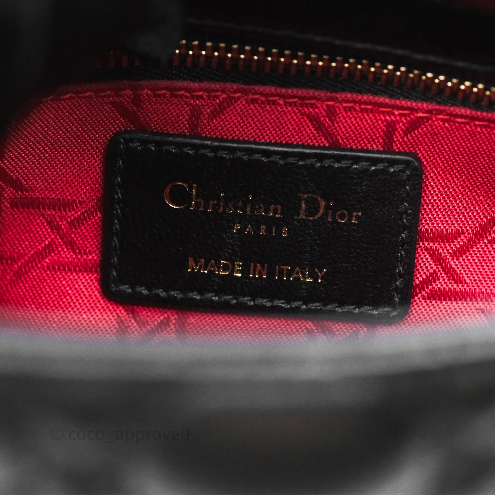 Christian Dior Small Lady Dior My ABCDior Black Cannage Lambskin