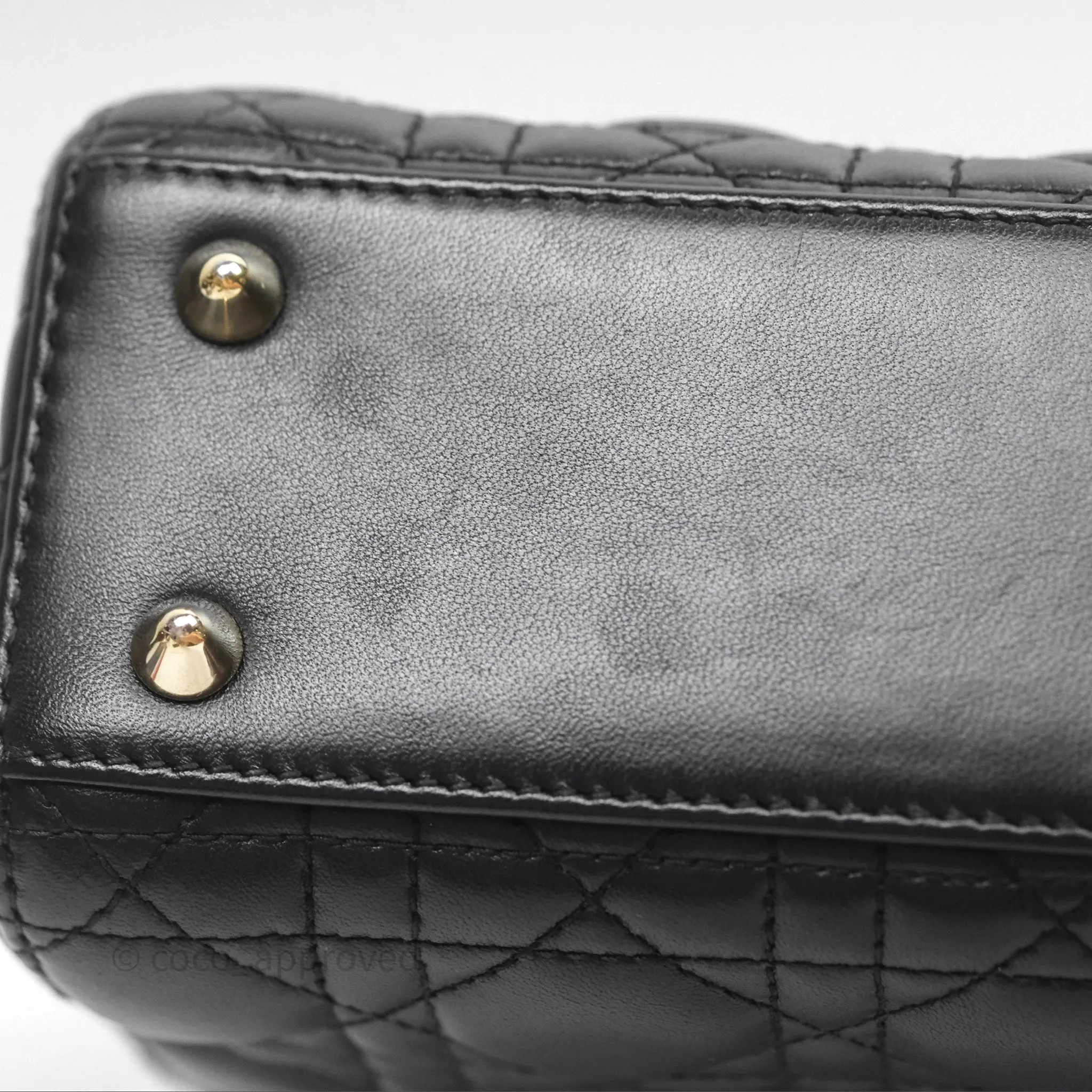 Christian Dior Small Lady Dior My ABCDior Black Cannage Lambskin