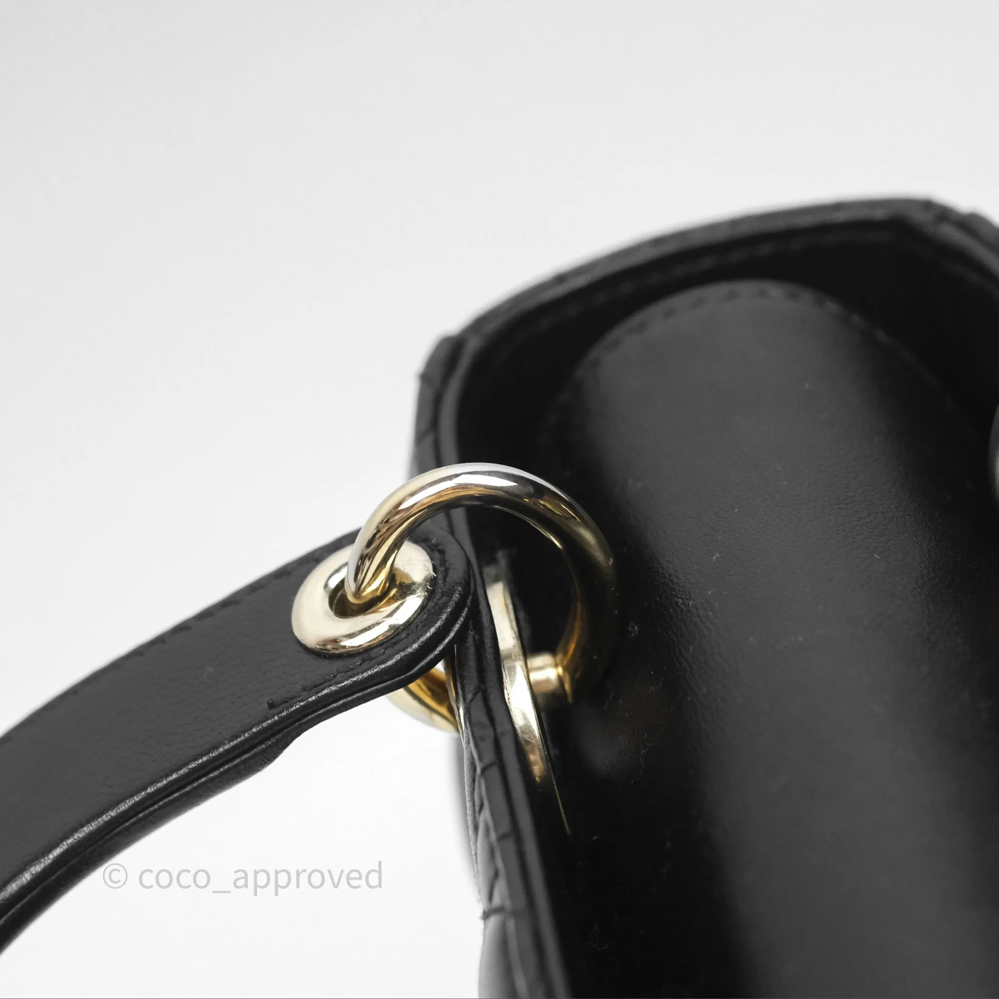 Christian Dior Small Lady Dior My ABCDior Black Cannage Lambskin
