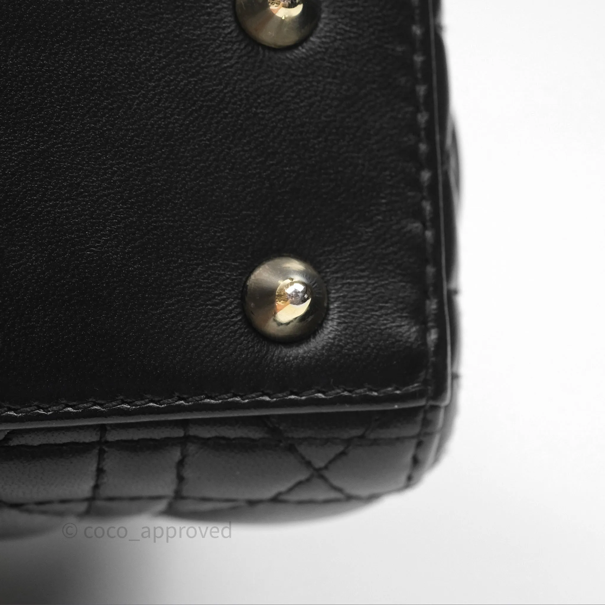 Christian Dior Small Lady Dior My ABCDior Black Cannage Lambskin