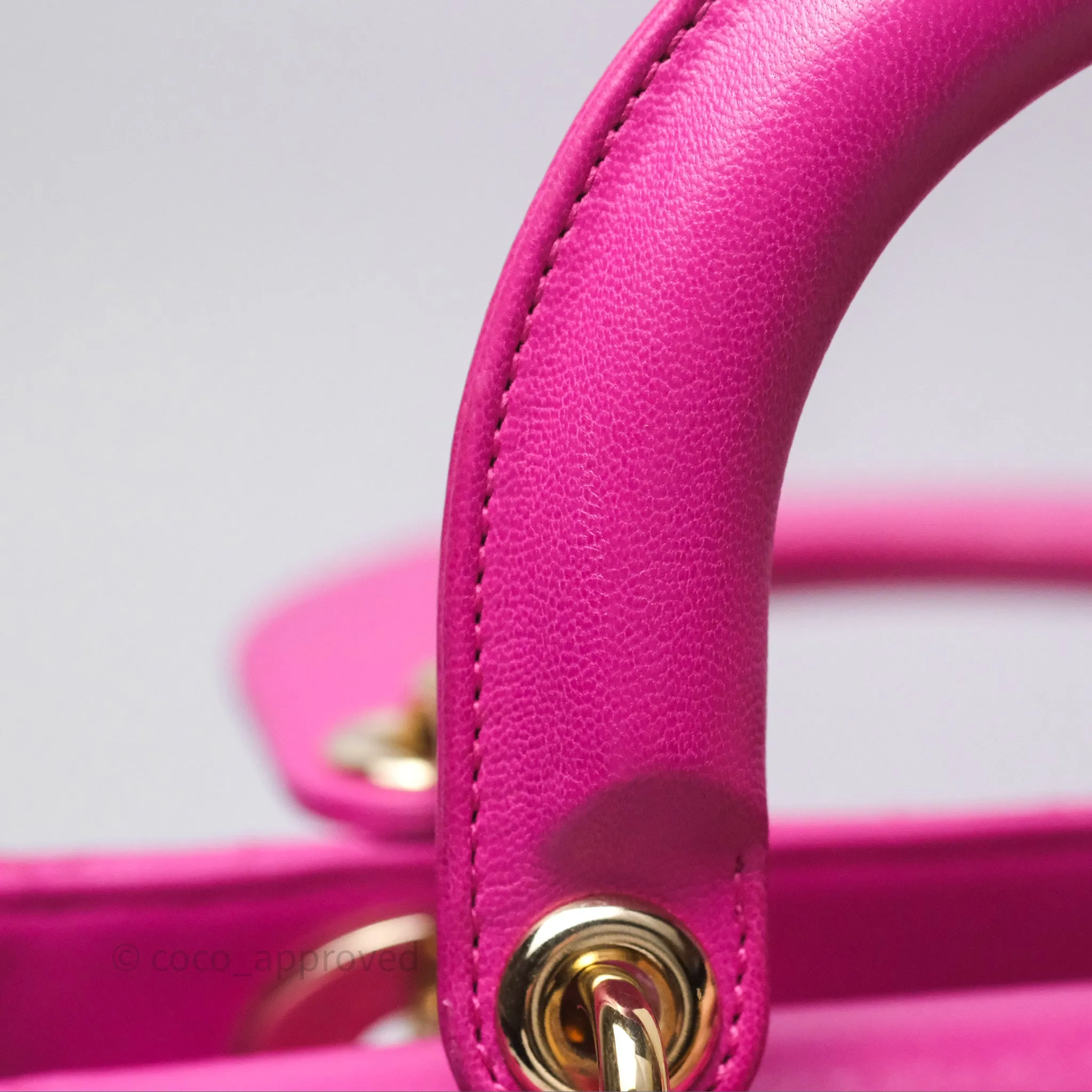 Christian Dior Small Lady Dior My ABCDior Magenta Cannage Lambskin