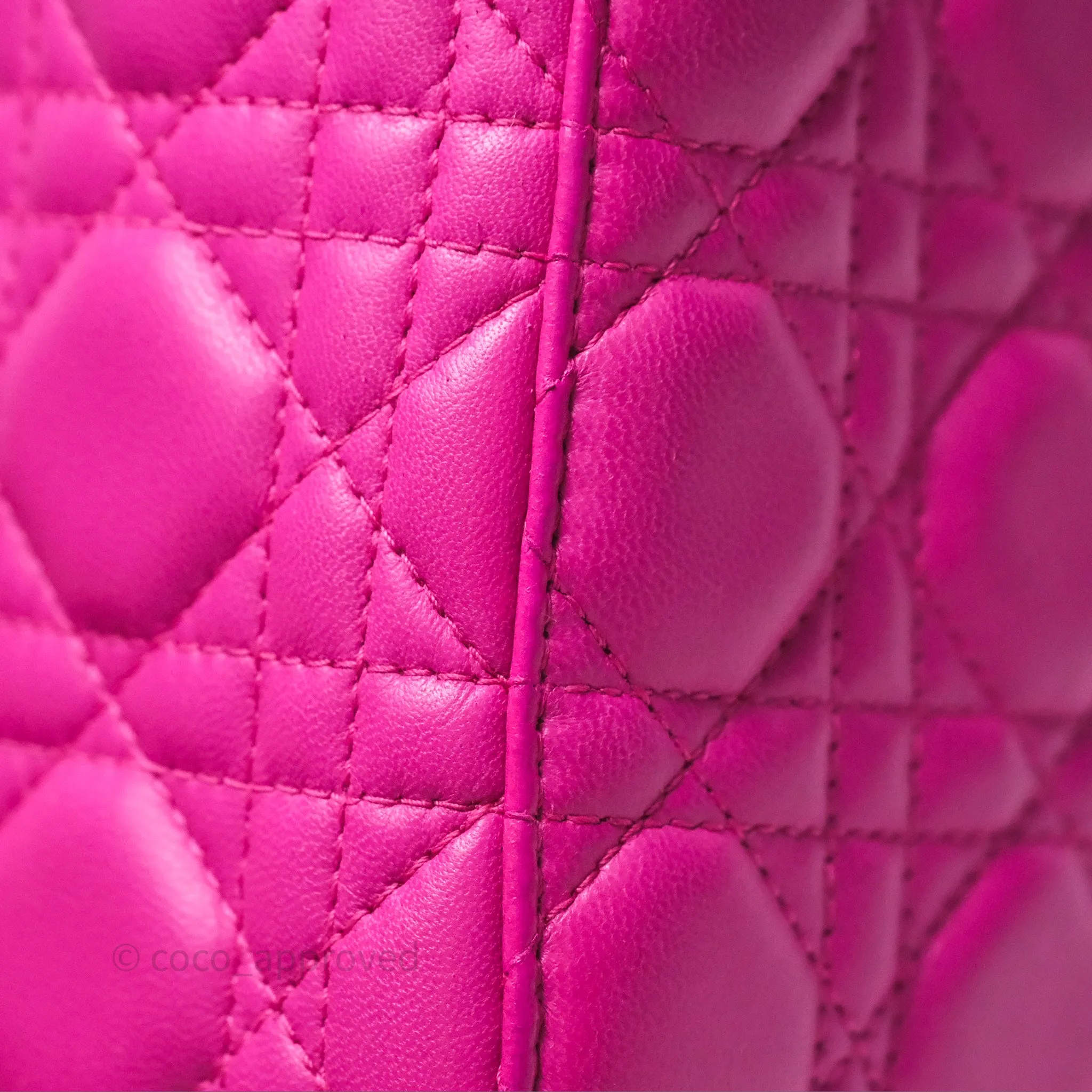 Christian Dior Small Lady Dior My ABCDior Magenta Cannage Lambskin