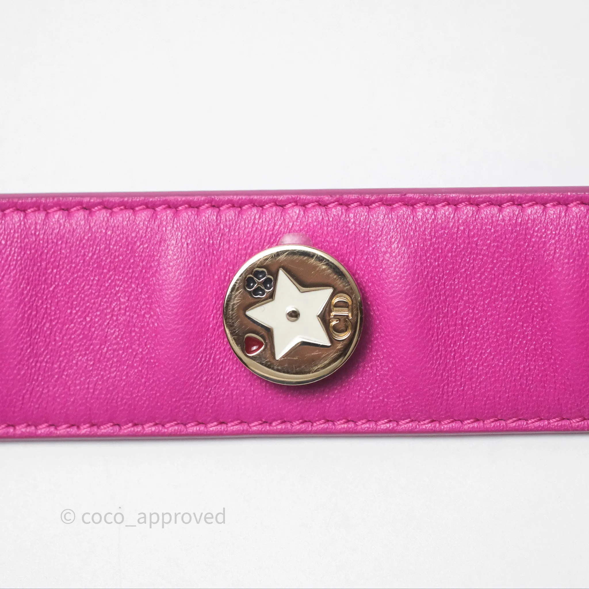 Christian Dior Small Lady Dior My ABCDior Magenta Cannage Lambskin