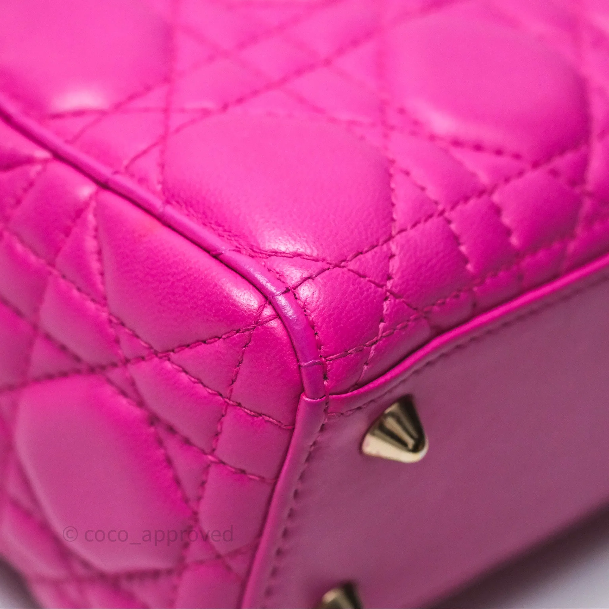 Christian Dior Small Lady Dior My ABCDior Magenta Cannage Lambskin