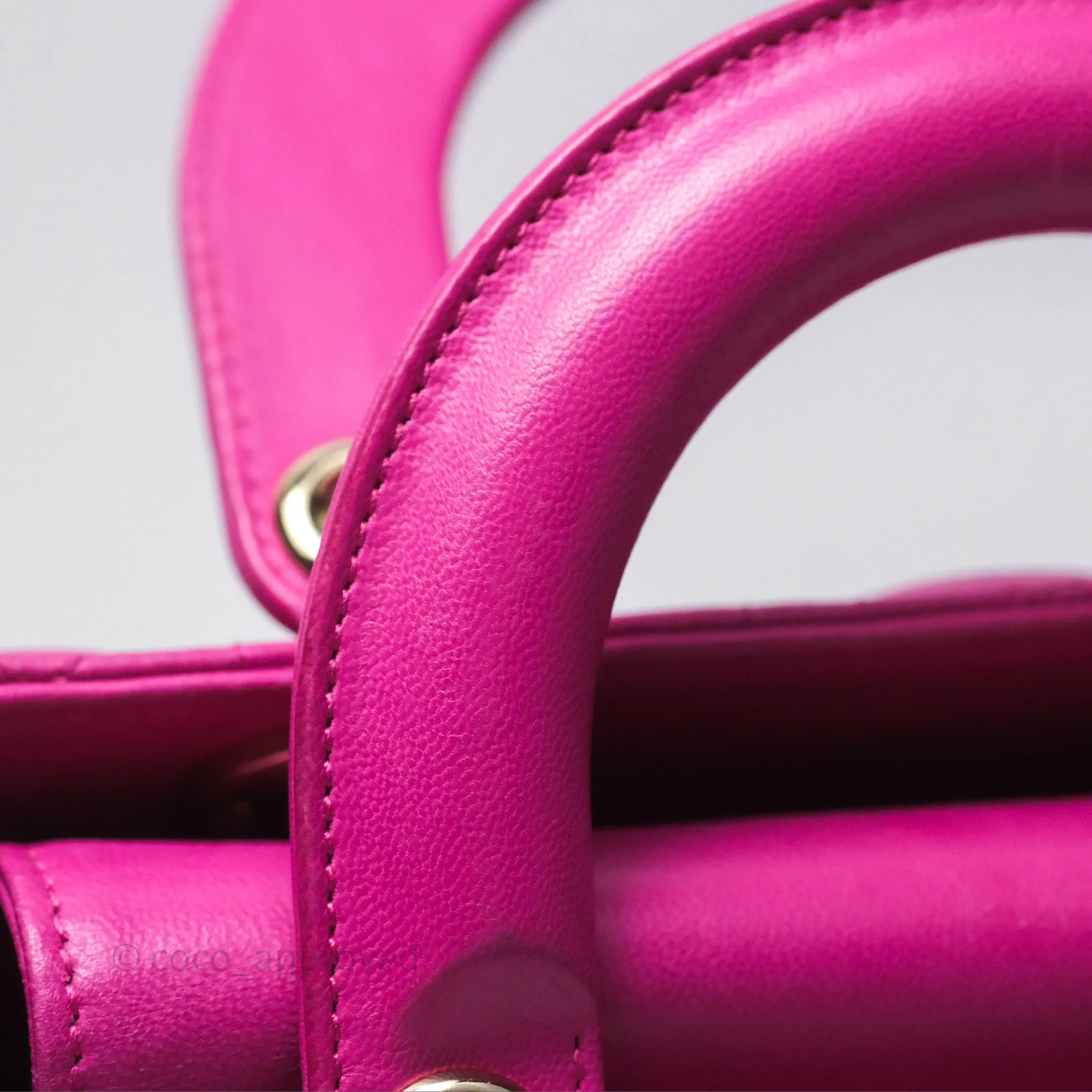 Christian Dior Small Lady Dior My ABCDior Magenta Cannage Lambskin