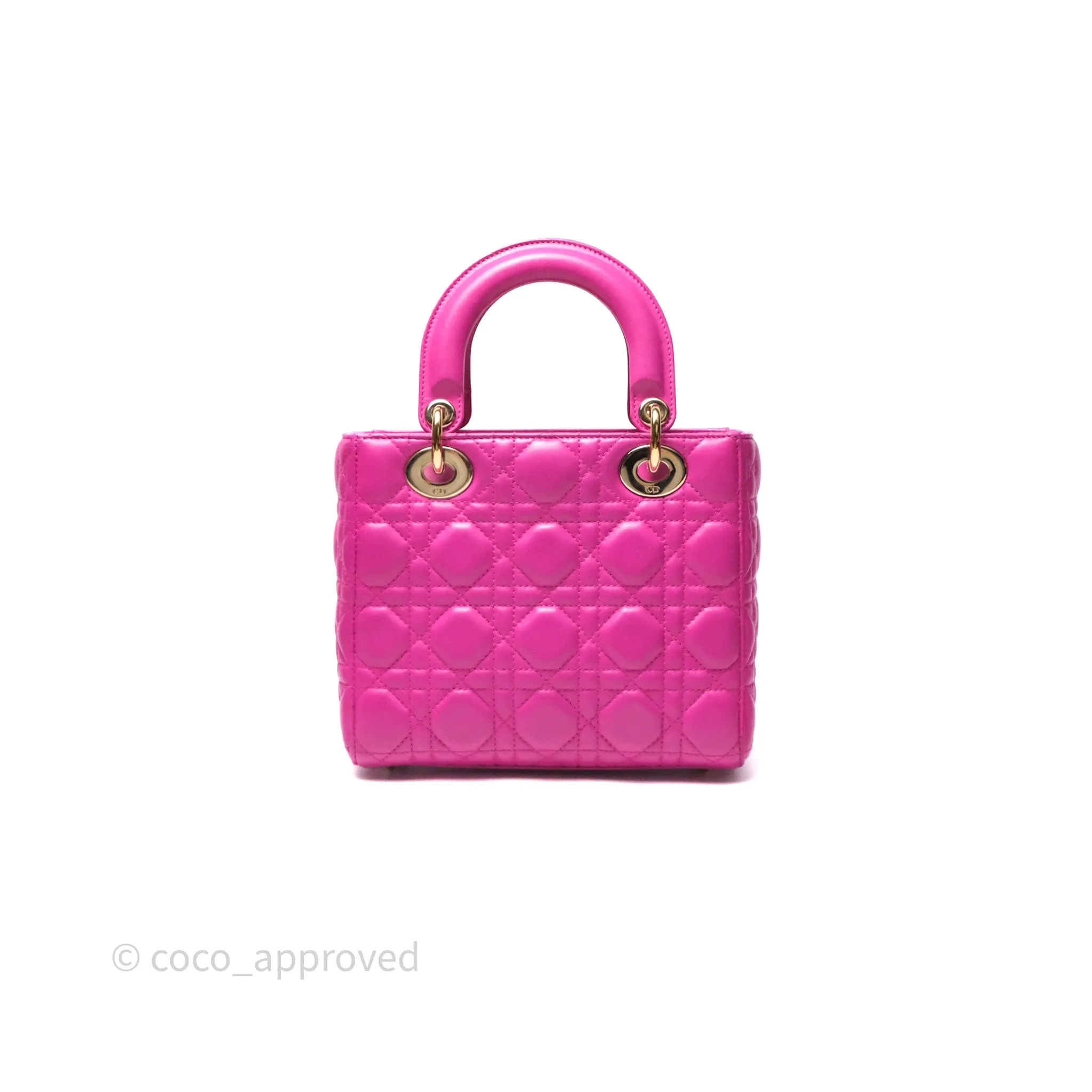 Christian Dior Small Lady Dior My ABCDior Magenta Cannage Lambskin