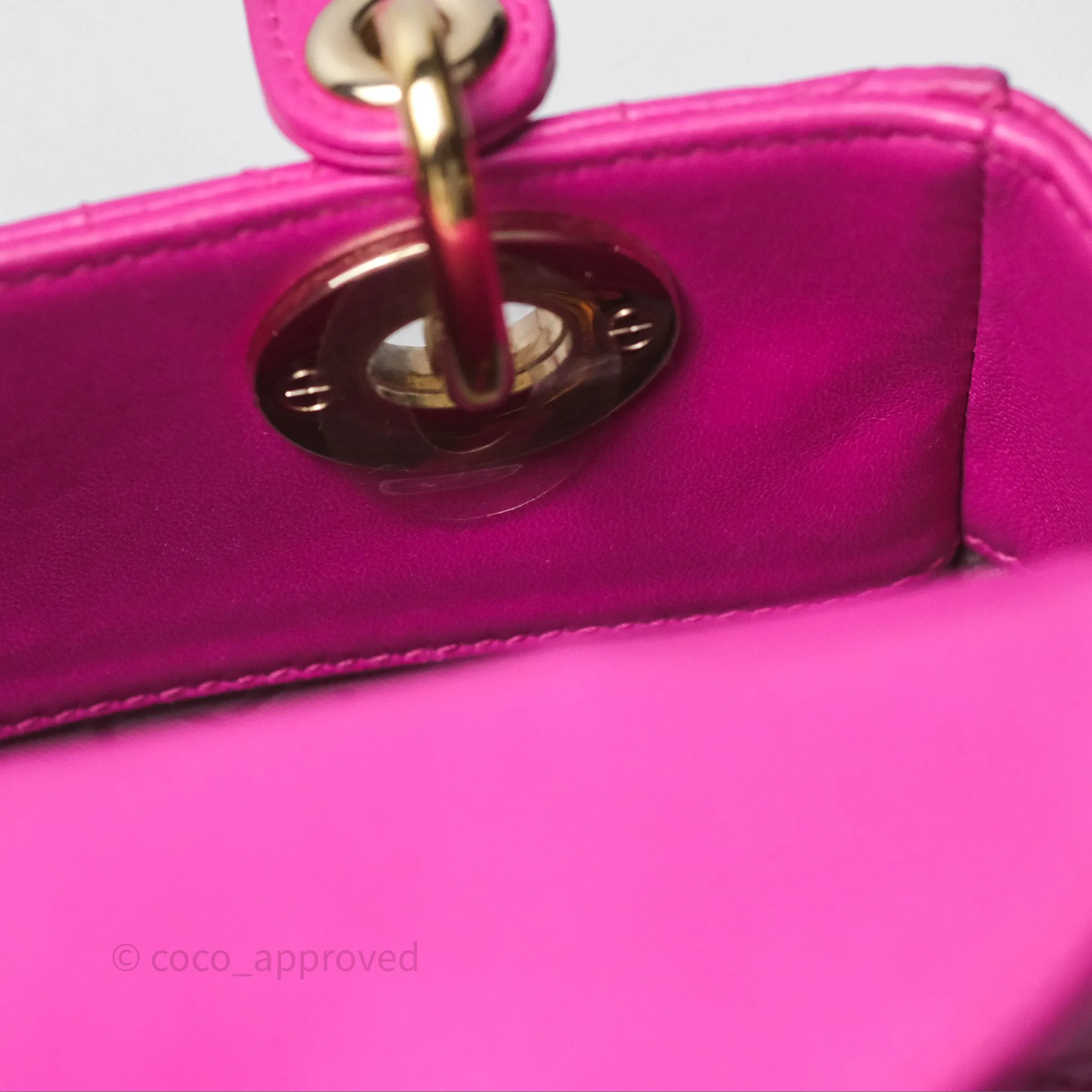 Christian Dior Small Lady Dior My ABCDior Magenta Cannage Lambskin