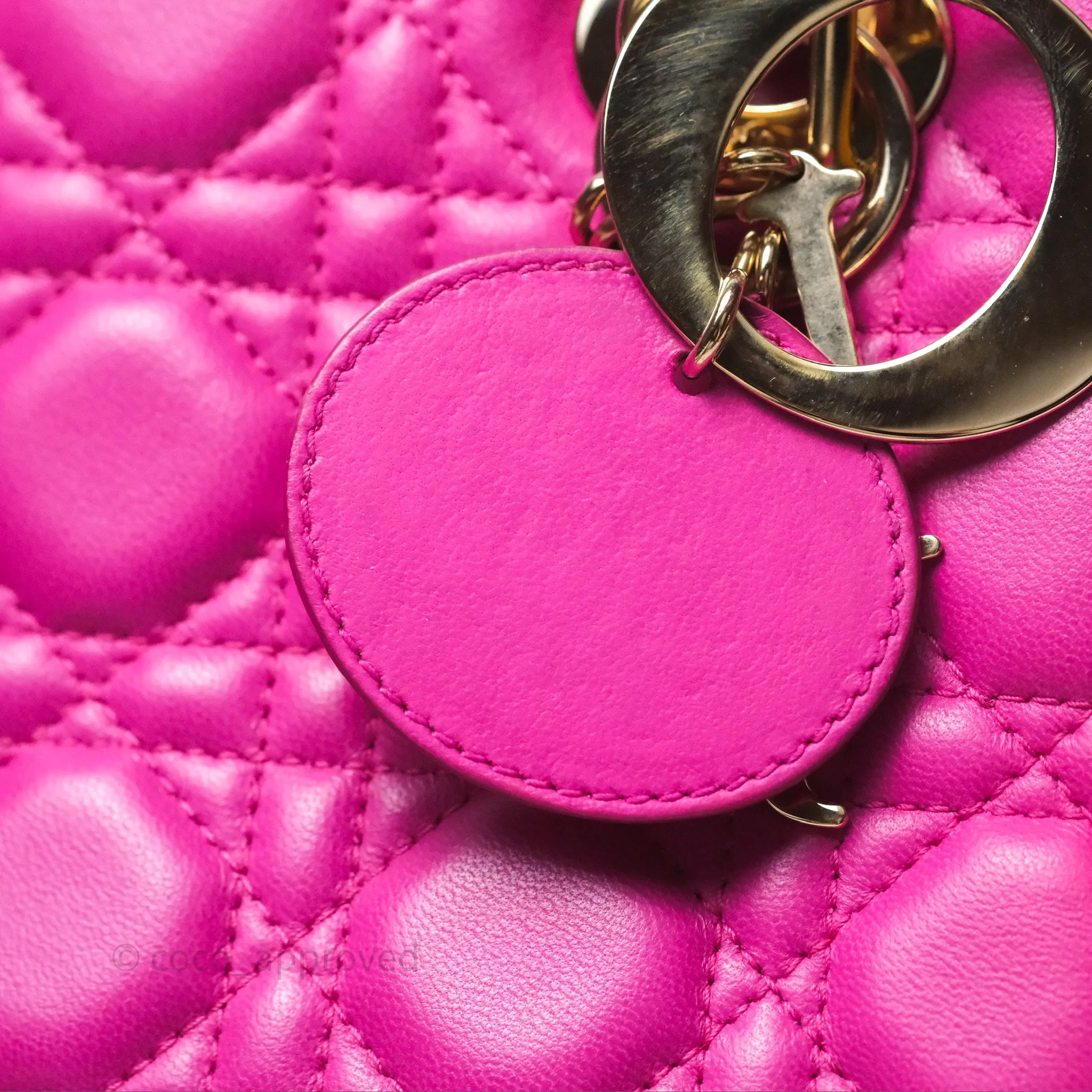 Christian Dior Small Lady Dior My ABCDior Magenta Cannage Lambskin