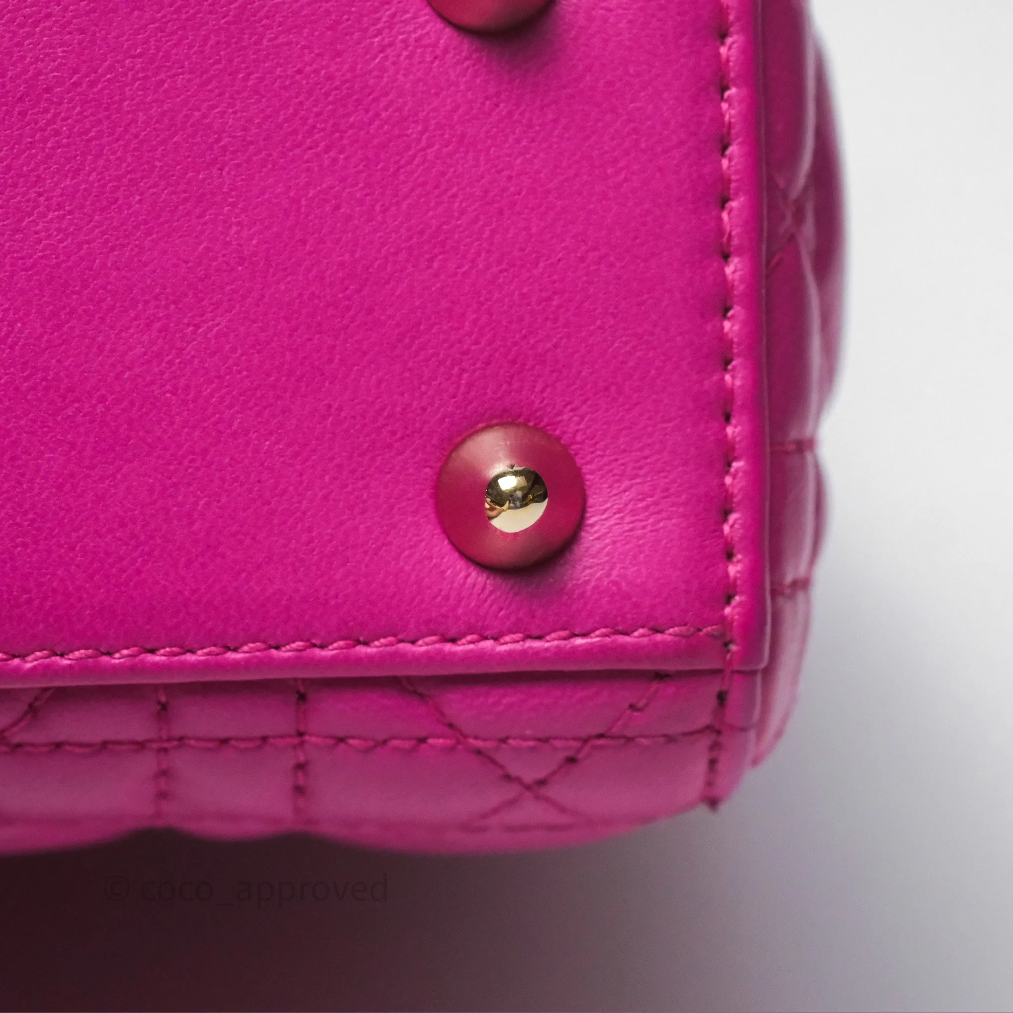 Christian Dior Small Lady Dior My ABCDior Magenta Cannage Lambskin