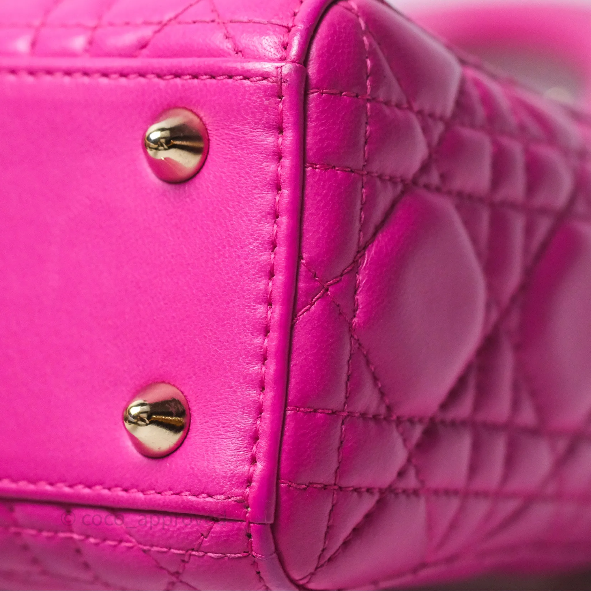 Christian Dior Small Lady Dior My ABCDior Magenta Cannage Lambskin