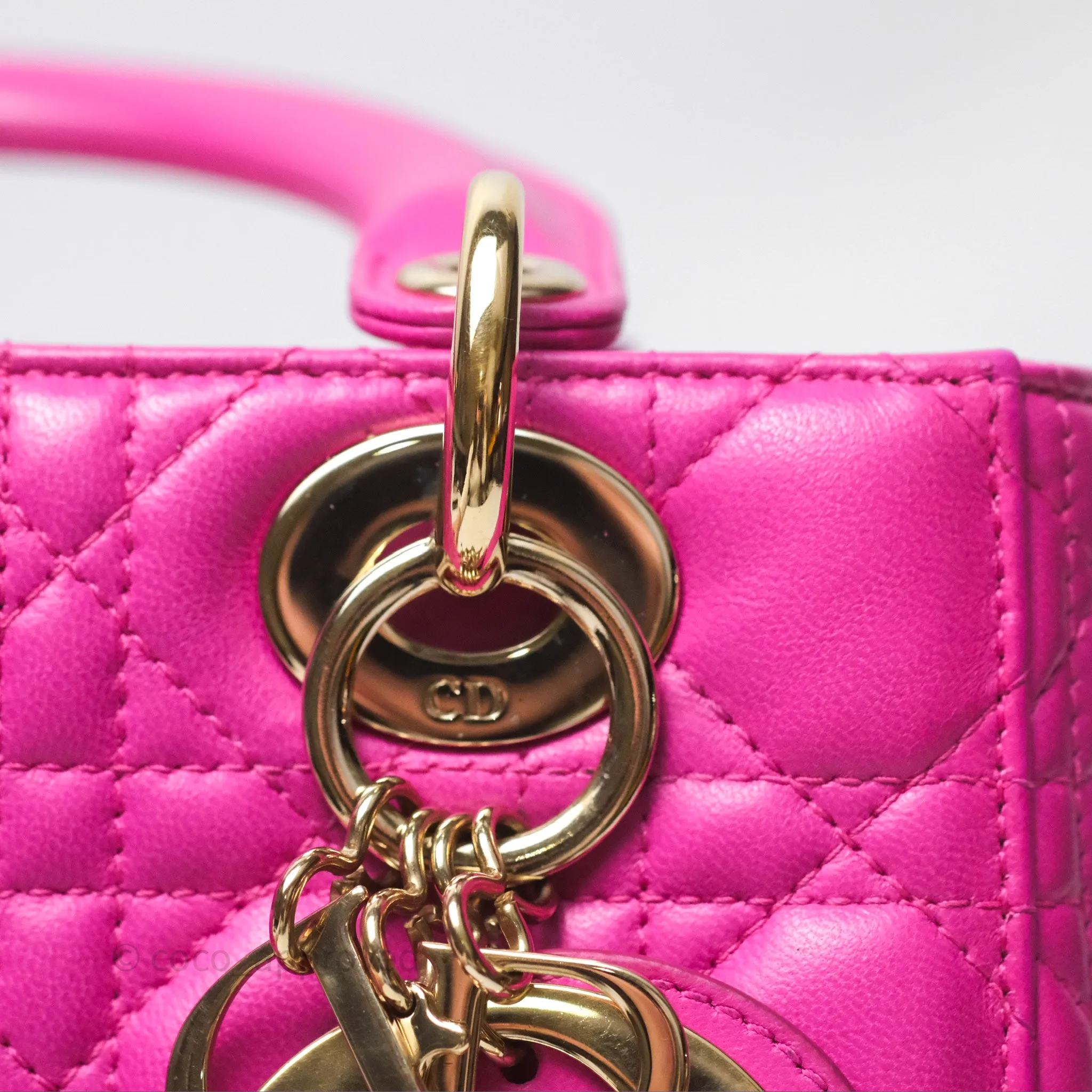 Christian Dior Small Lady Dior My ABCDior Magenta Cannage Lambskin