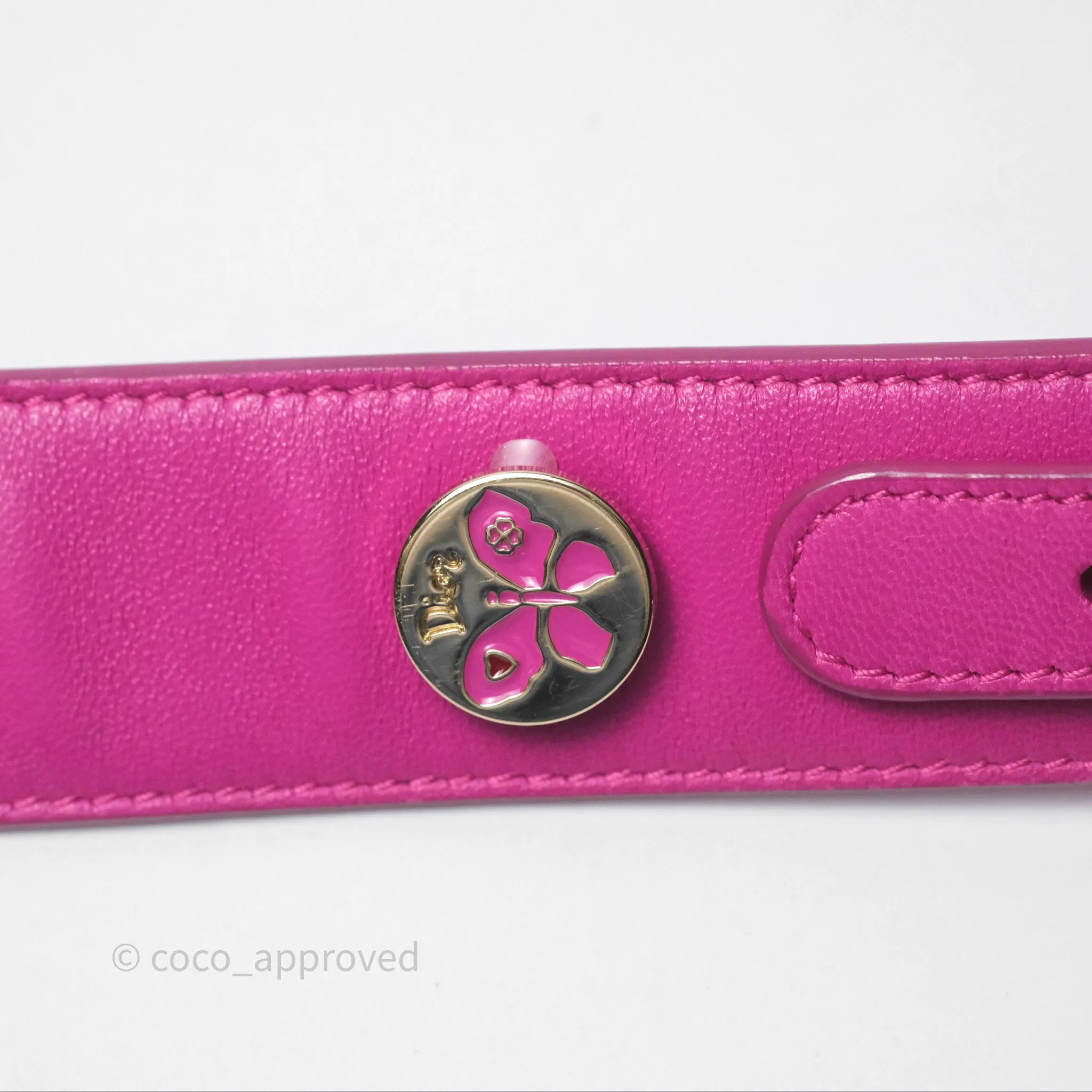 Christian Dior Small Lady Dior My ABCDior Magenta Cannage Lambskin