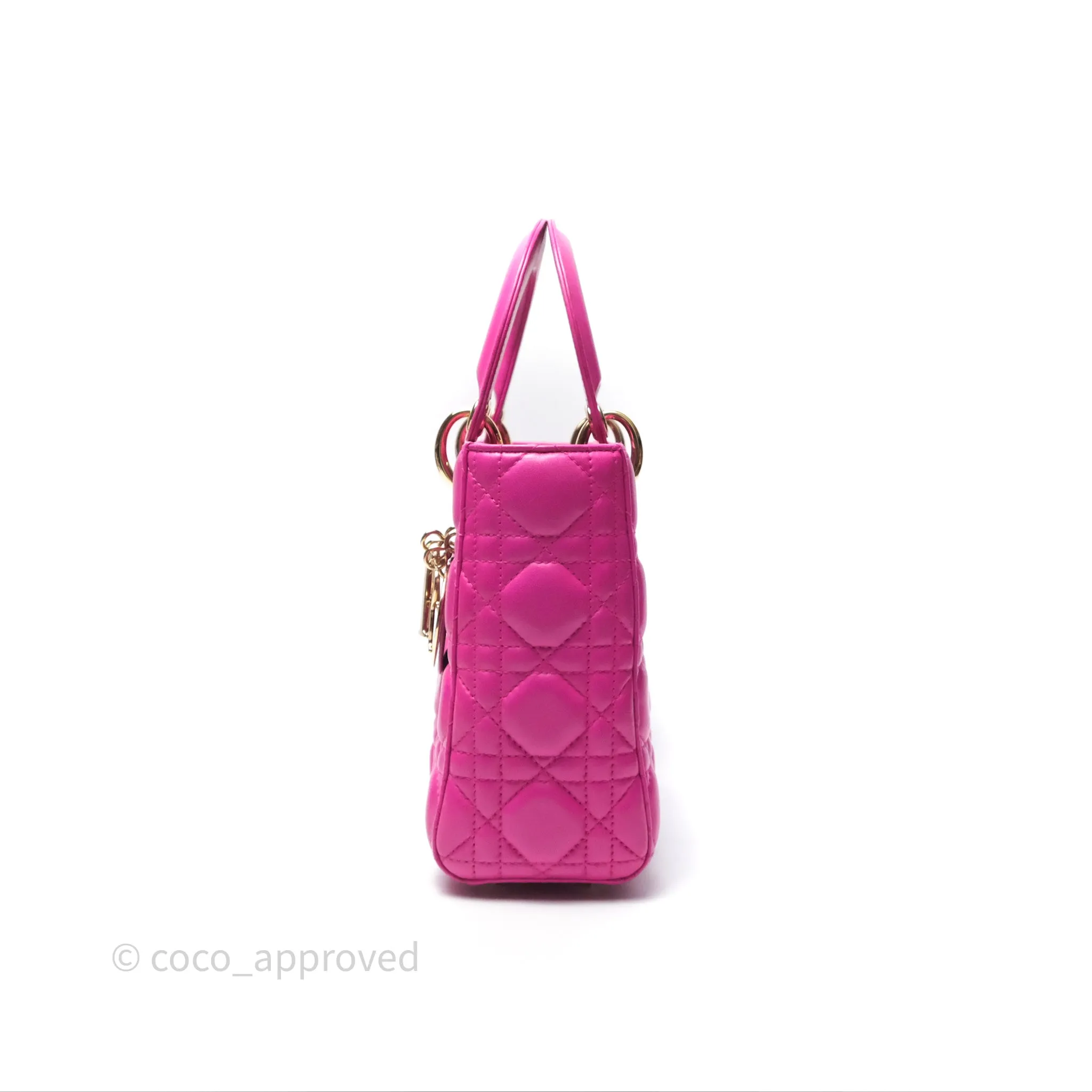 Christian Dior Small Lady Dior My ABCDior Magenta Cannage Lambskin