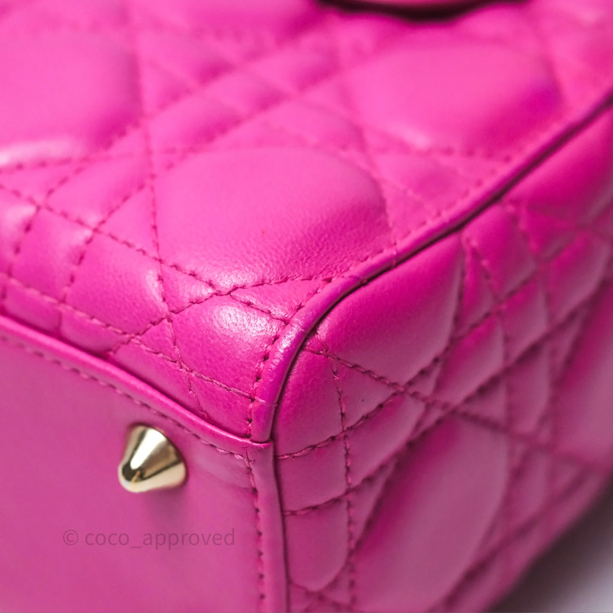 Christian Dior Small Lady Dior My ABCDior Magenta Cannage Lambskin