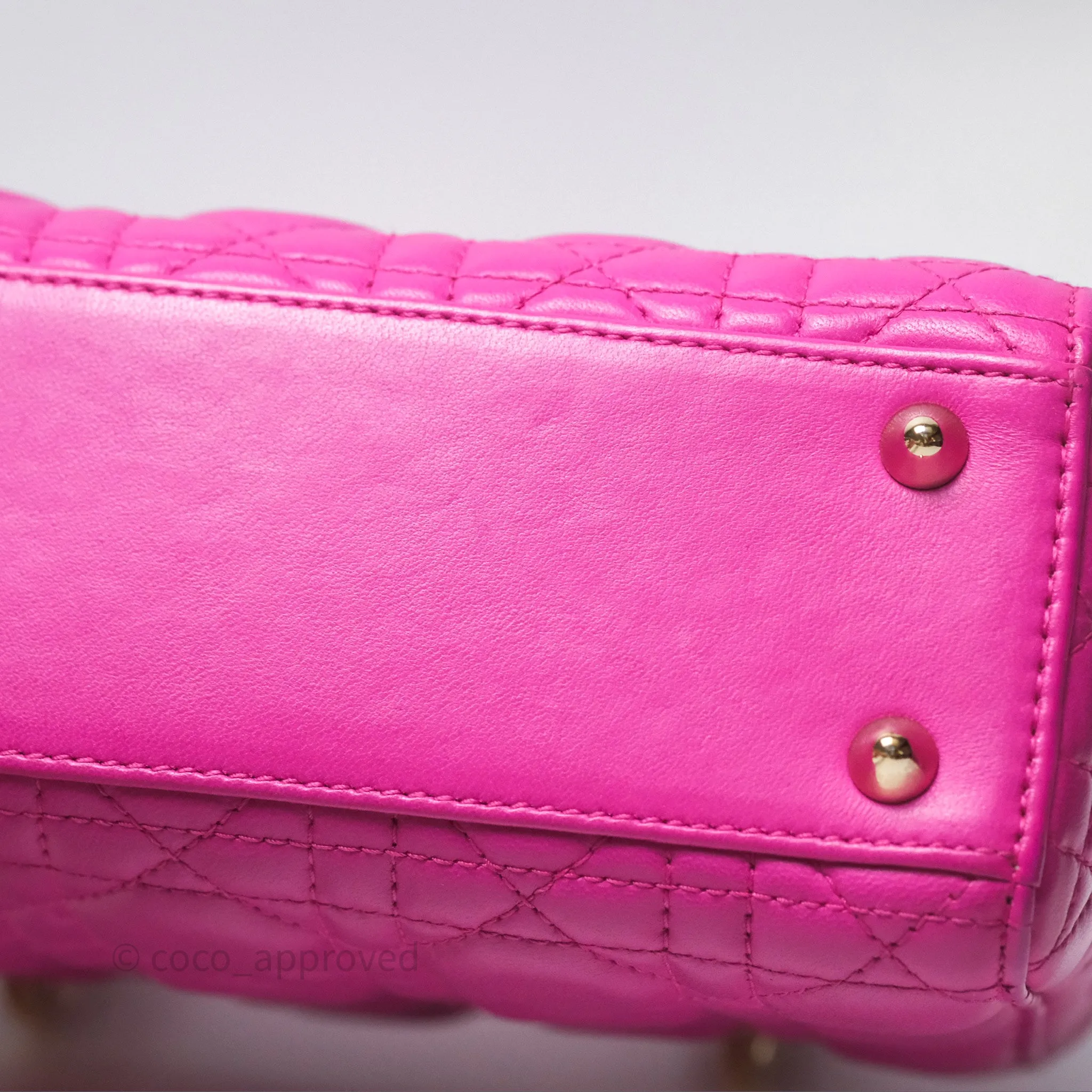Christian Dior Small Lady Dior My ABCDior Magenta Cannage Lambskin