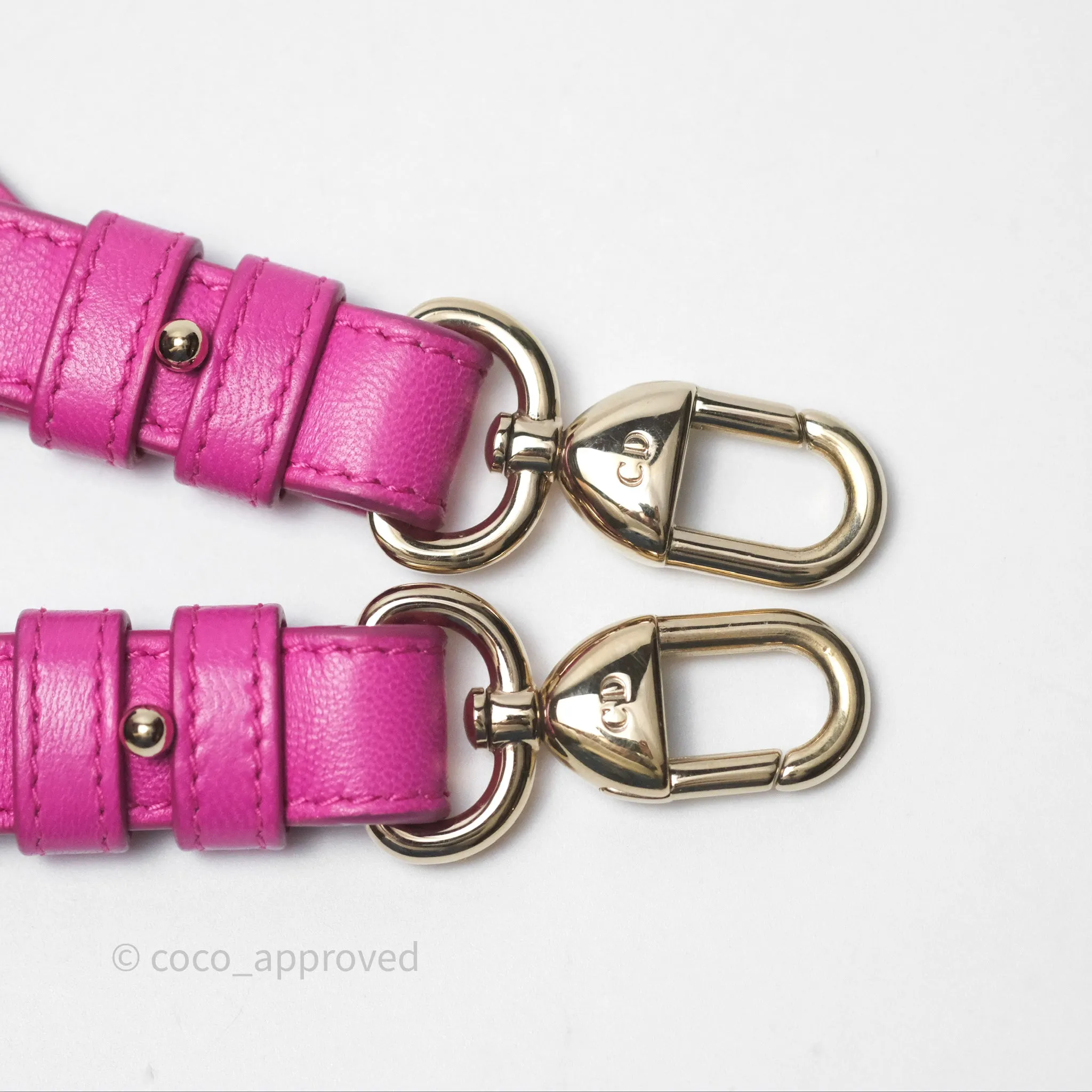 Christian Dior Small Lady Dior My ABCDior Magenta Cannage Lambskin
