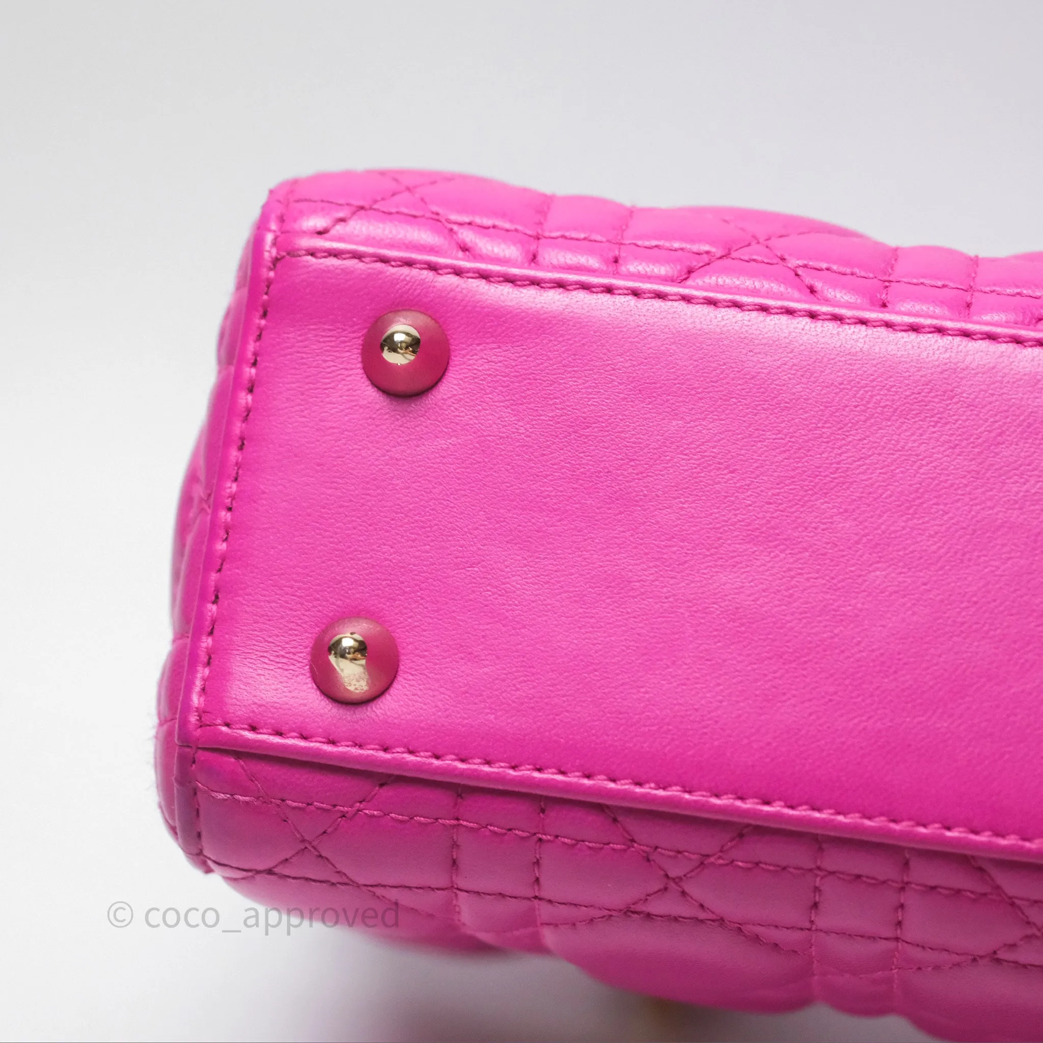 Christian Dior Small Lady Dior My ABCDior Magenta Cannage Lambskin