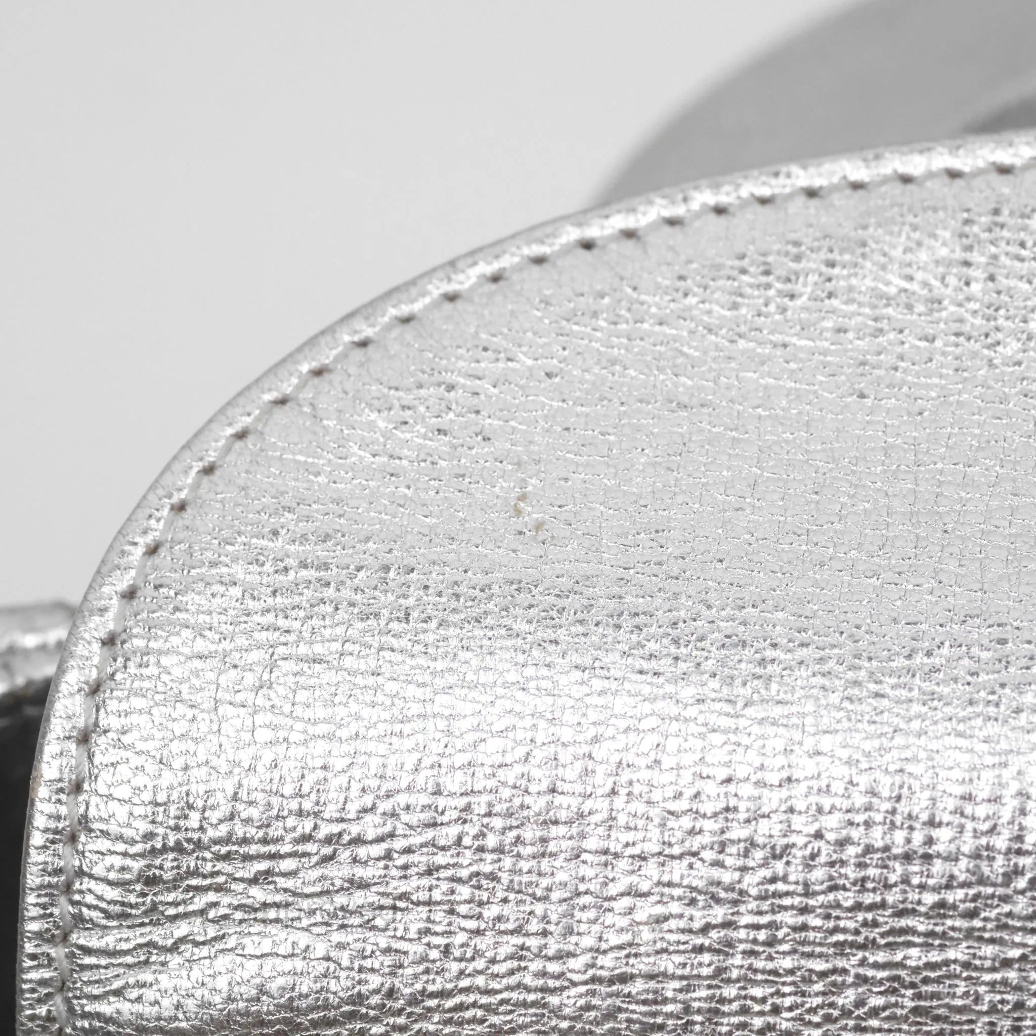 Christian Dior Small Lady Dior My ABCDior Silver Metallic Grained Calfskin Cannage
