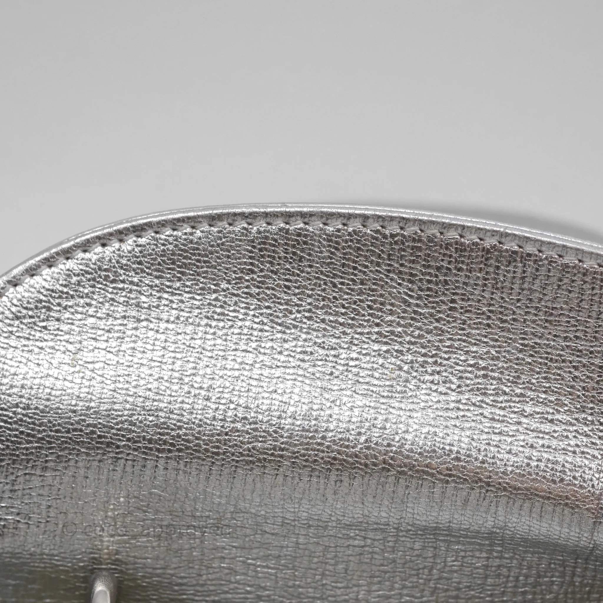 Christian Dior Small Lady Dior My ABCDior Silver Metallic Grained Calfskin Cannage