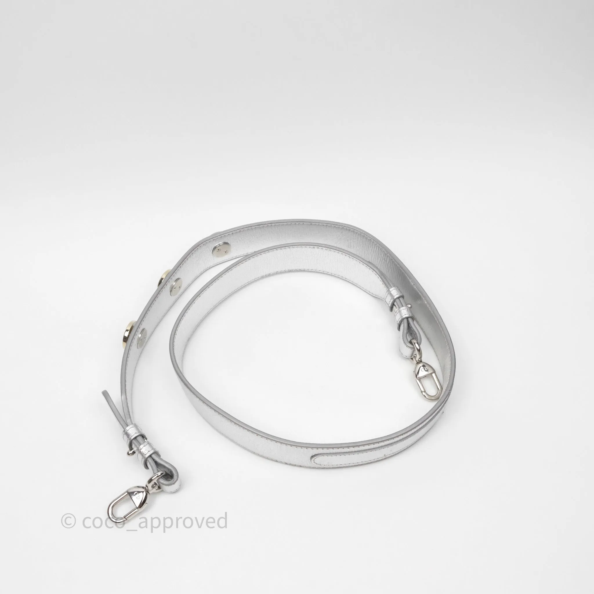 Christian Dior Small Lady Dior My ABCDior Silver Metallic Grained Calfskin Cannage