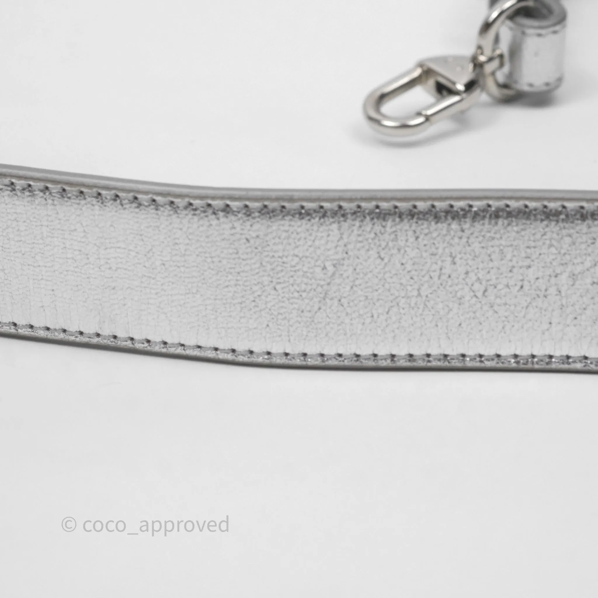 Christian Dior Small Lady Dior My ABCDior Silver Metallic Grained Calfskin Cannage