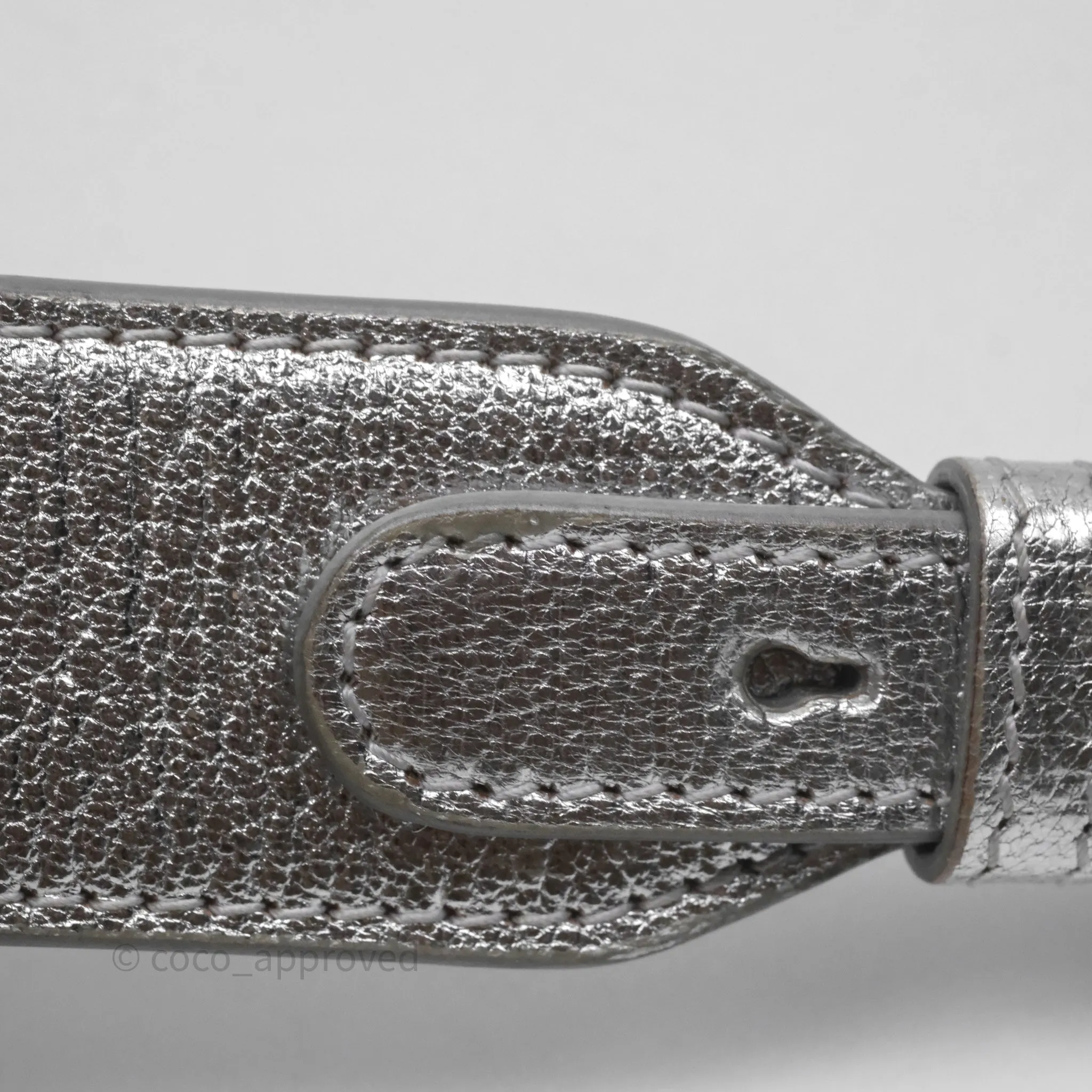 Christian Dior Small Lady Dior My ABCDior Silver Metallic Grained Calfskin Cannage