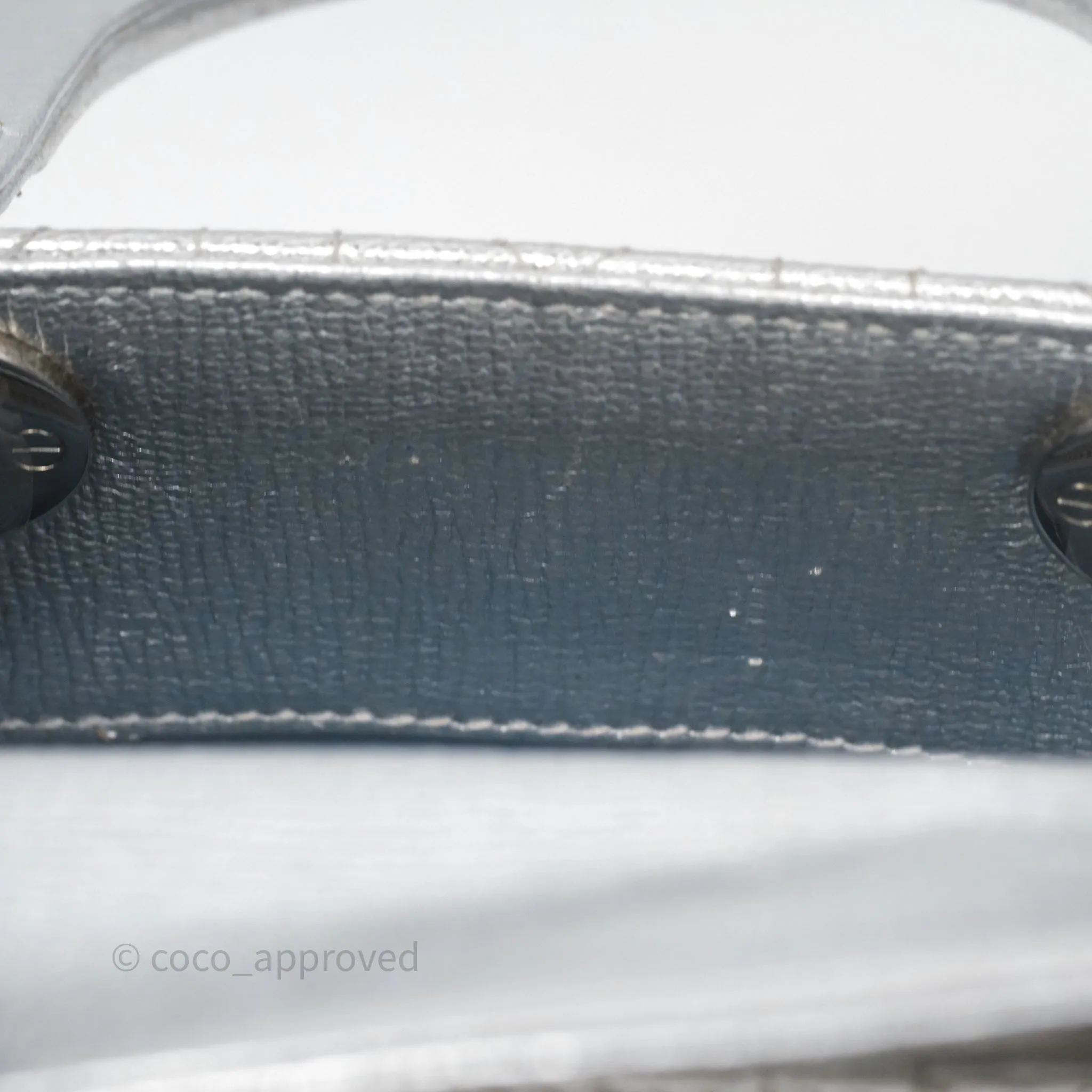 Christian Dior Small Lady Dior My ABCDior Silver Metallic Grained Calfskin Cannage