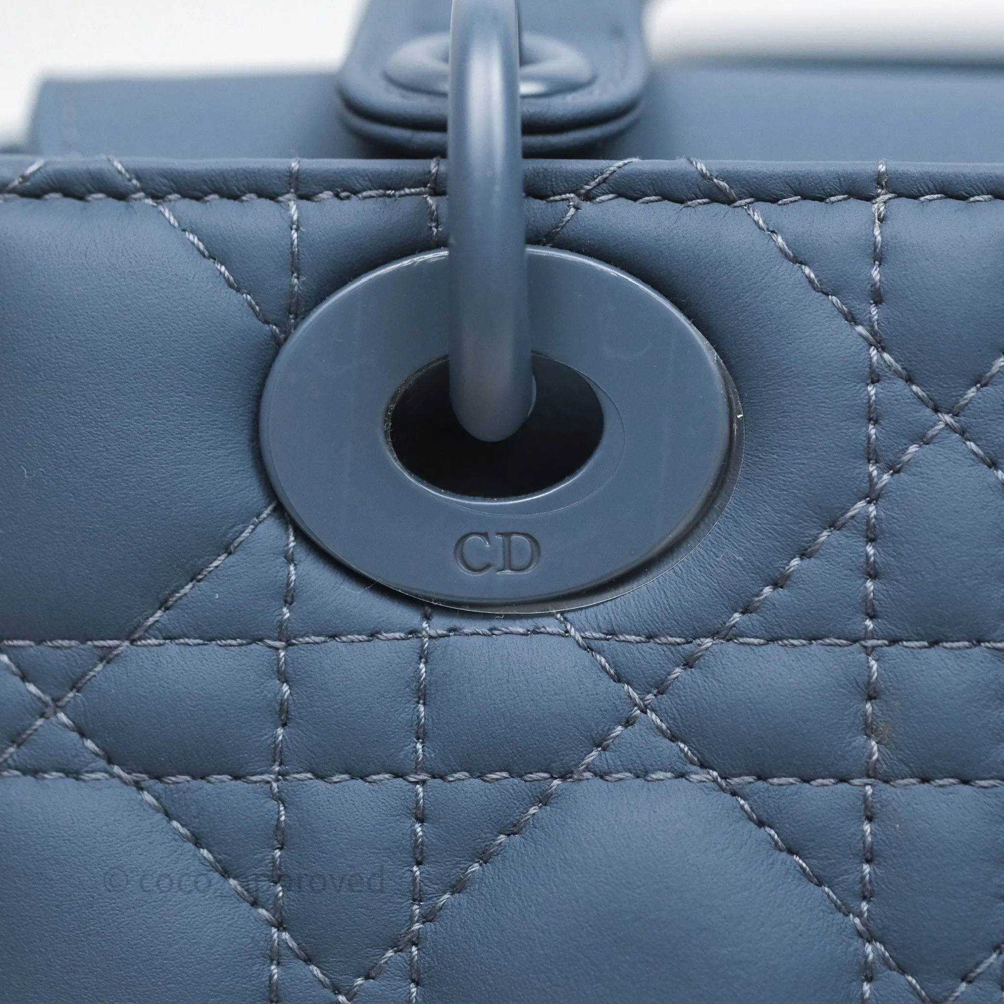 Christian Dior Small My ABCDior Lady Dior UltraMatte Calfskin Cannage Dark Blue