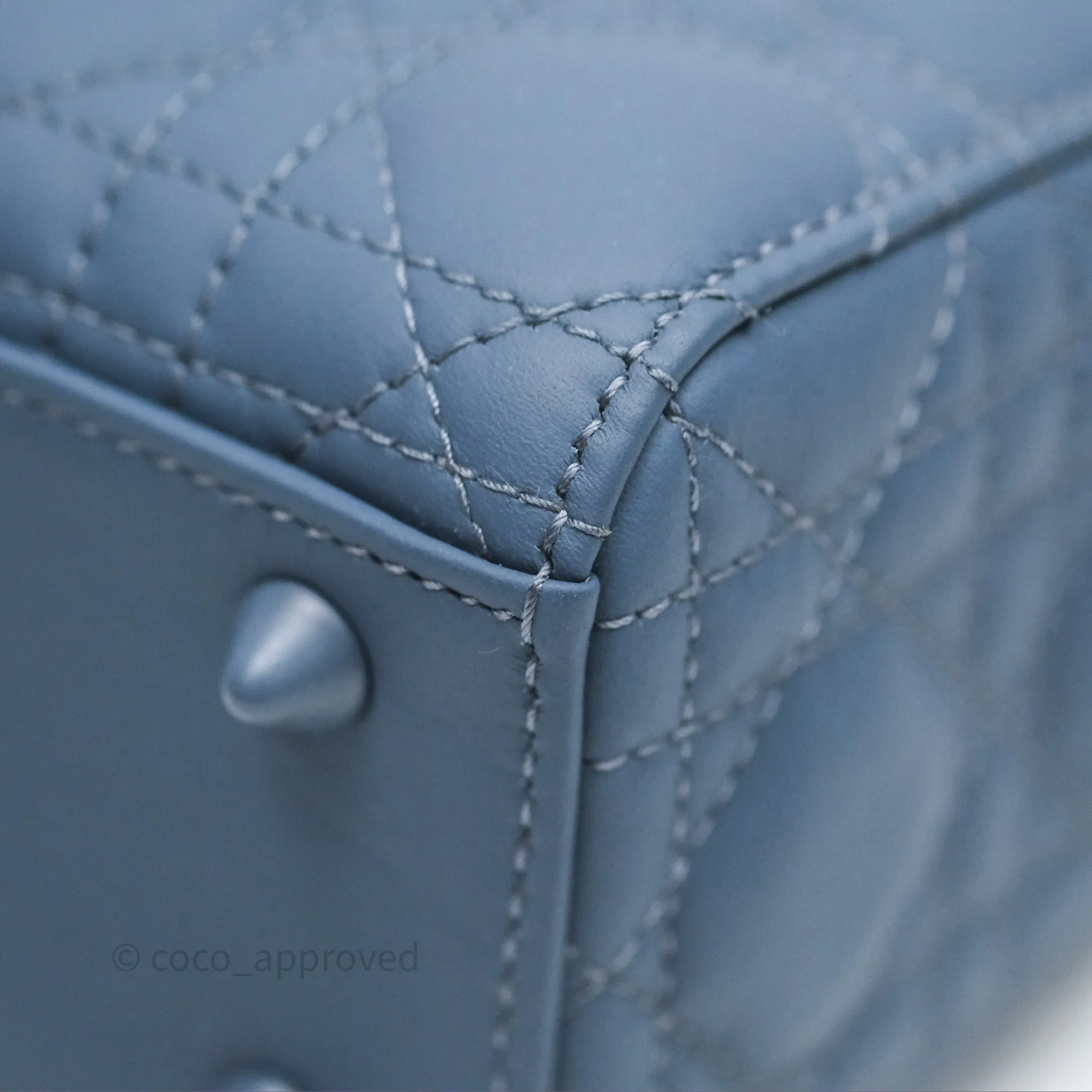 Christian Dior Small My ABCDior Lady Dior UltraMatte Calfskin Cannage Dark Blue