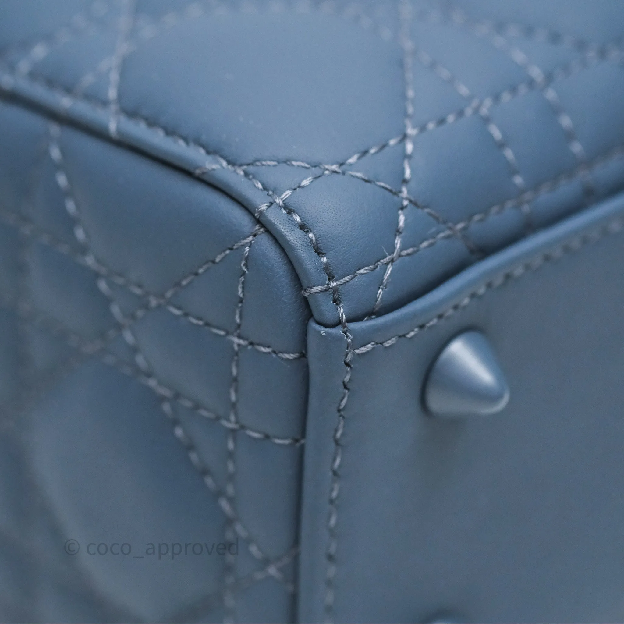 Christian Dior Small My ABCDior Lady Dior UltraMatte Calfskin Cannage Dark Blue