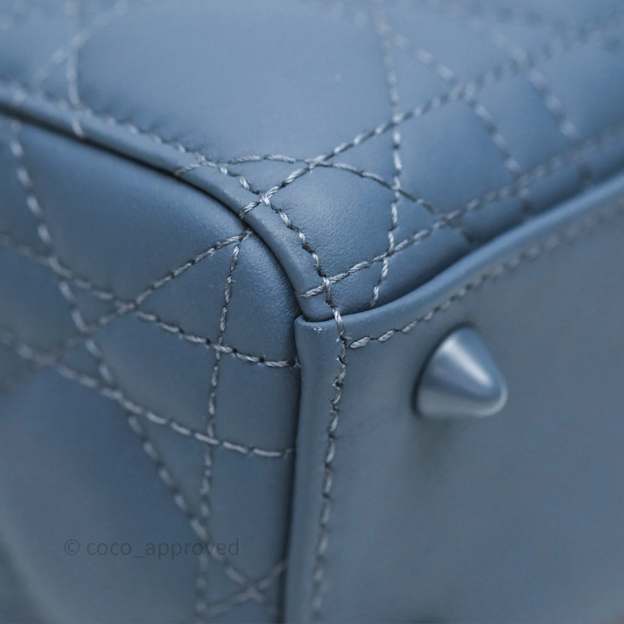 Christian Dior Small My ABCDior Lady Dior UltraMatte Calfskin Cannage Dark Blue