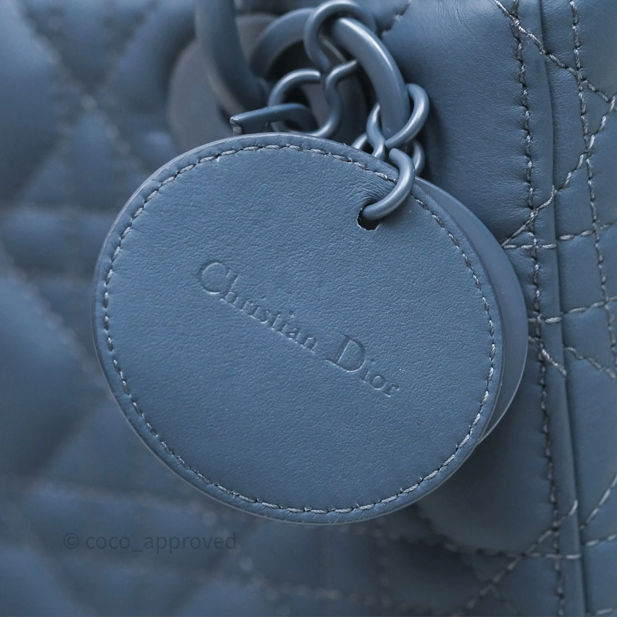 Christian Dior Small My ABCDior Lady Dior UltraMatte Calfskin Cannage Dark Blue