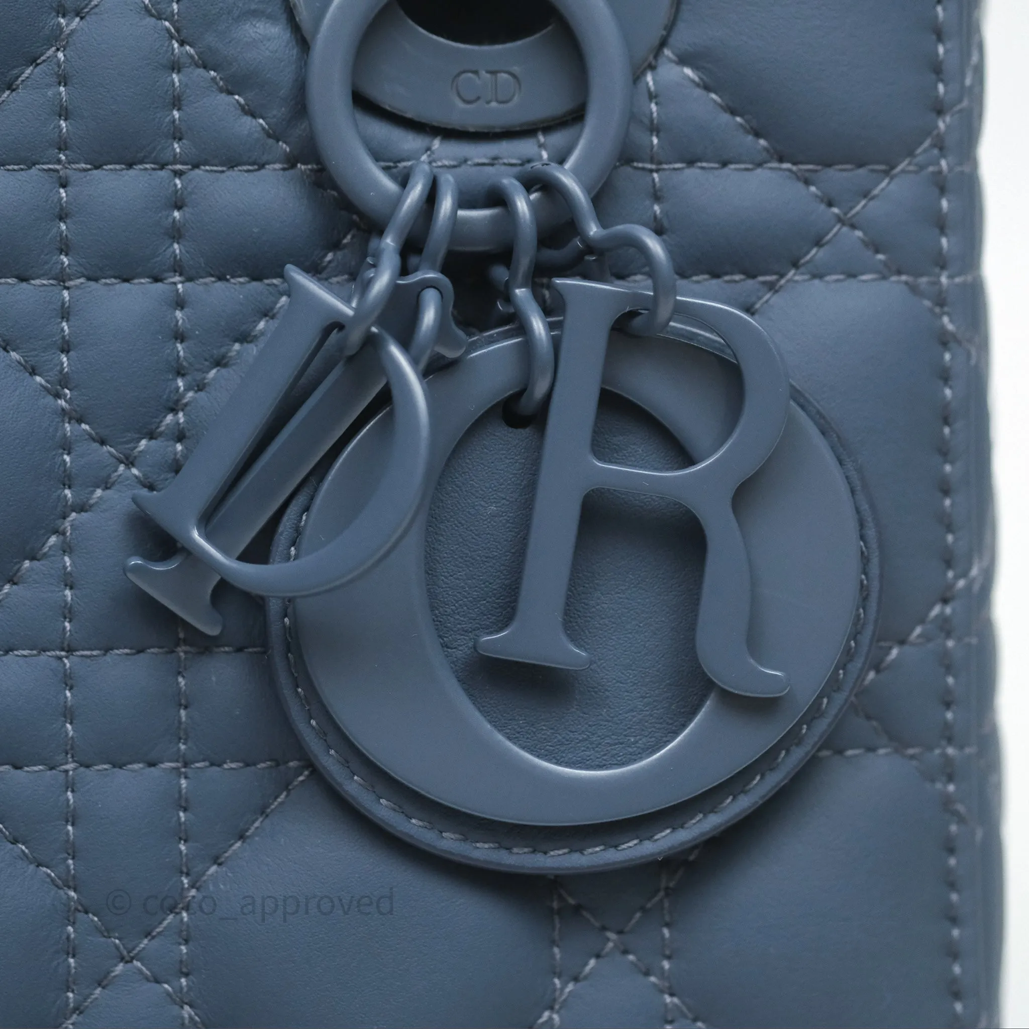 Christian Dior Small My ABCDior Lady Dior UltraMatte Calfskin Cannage Dark Blue