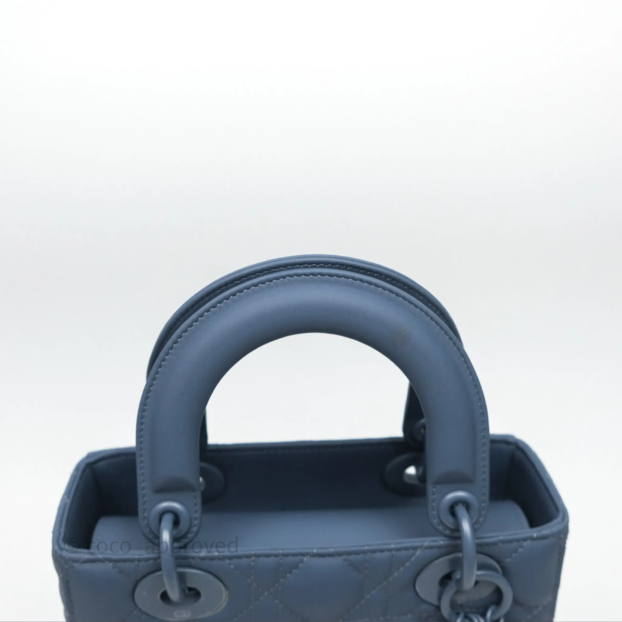 Christian Dior Small My ABCDior Lady Dior UltraMatte Calfskin Cannage Dark Blue