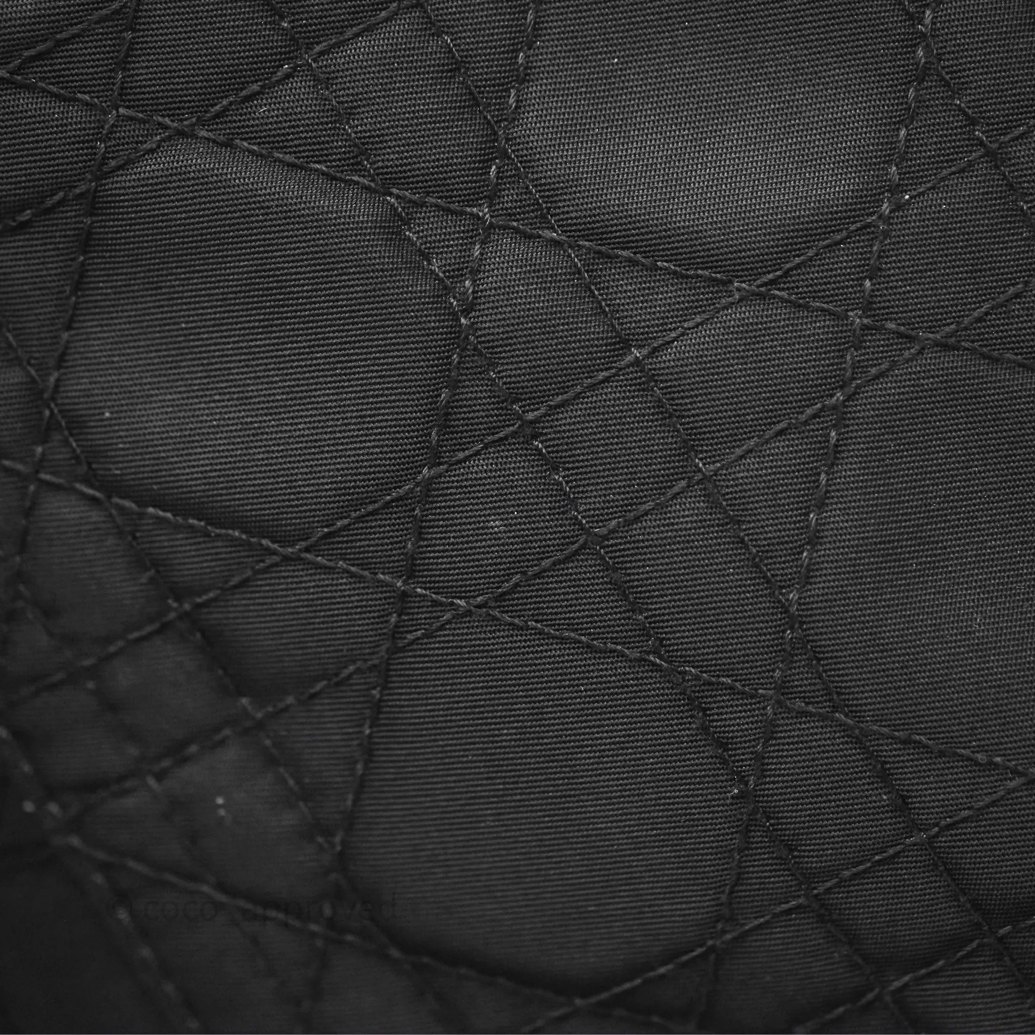 Christian Dior Vintage Large Lady Dior Cannage Fabric Black Silver Hardware