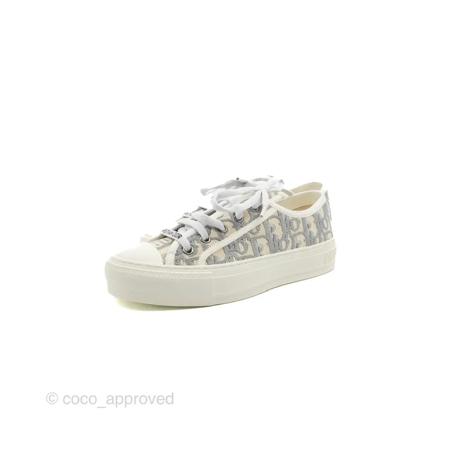Christian Dior Walk'n' Dior Gray Dior Oblique Sneaker Size 35.5