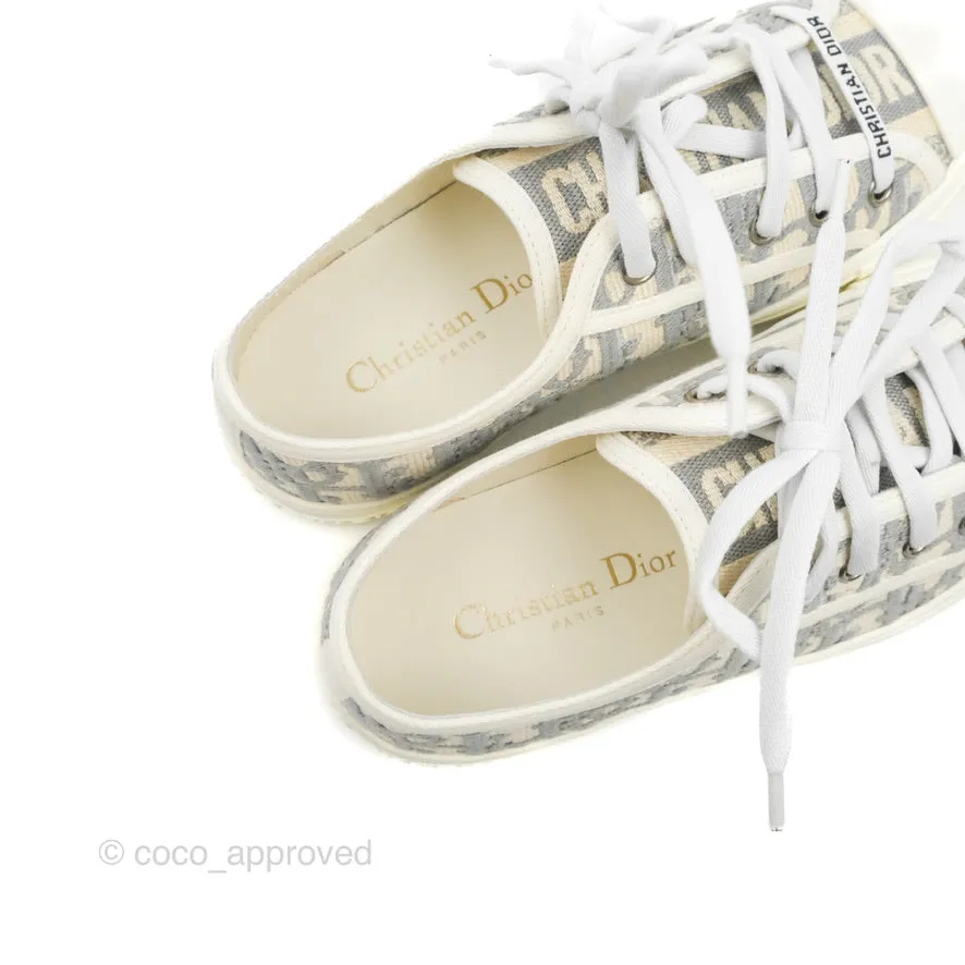 Christian Dior Walk'n' Dior Gray Dior Oblique Sneaker Size 35.5